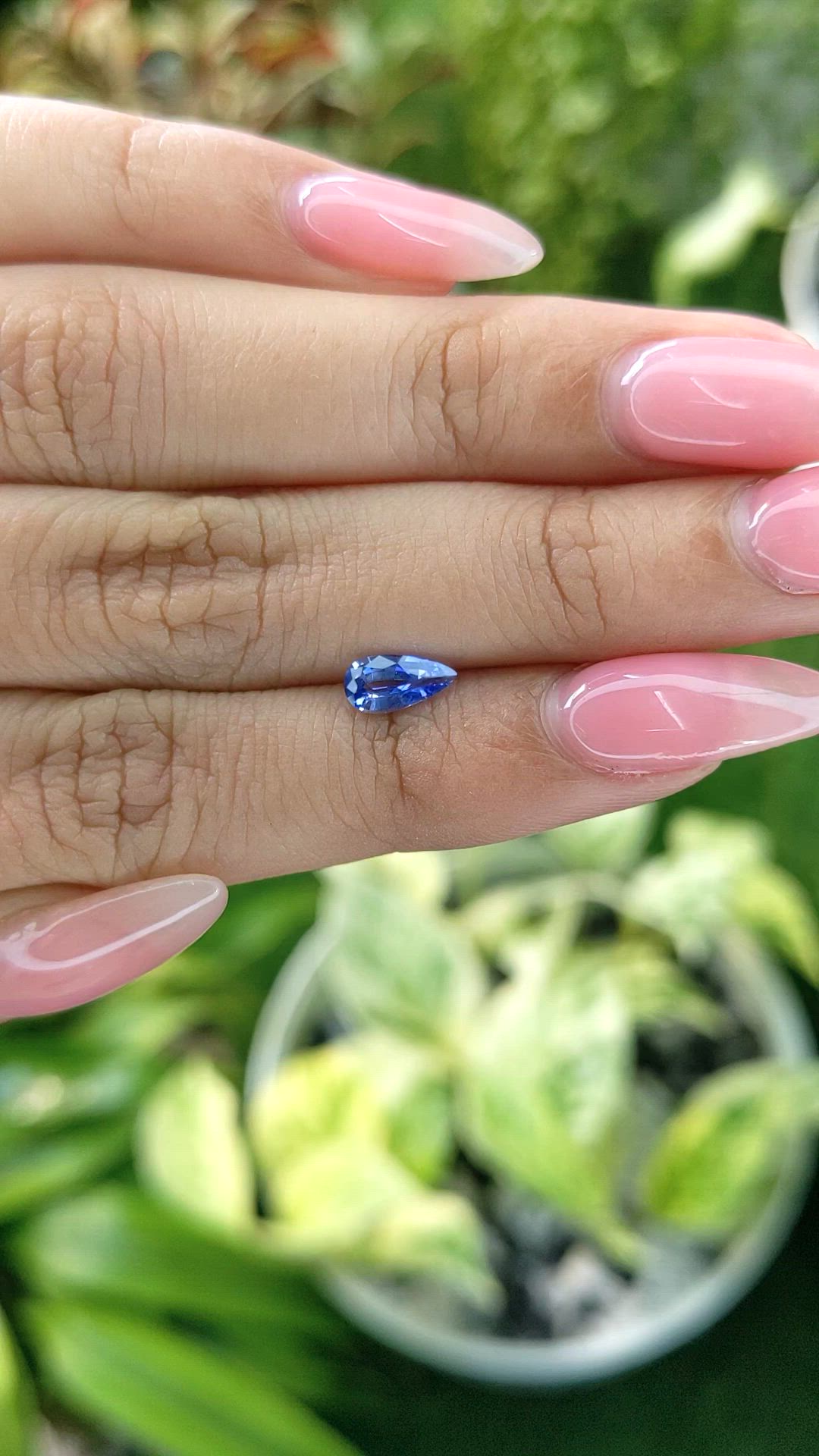 0.61 Ct. Blue Sapphire from Ceylon (Sri Lanka) Size Video