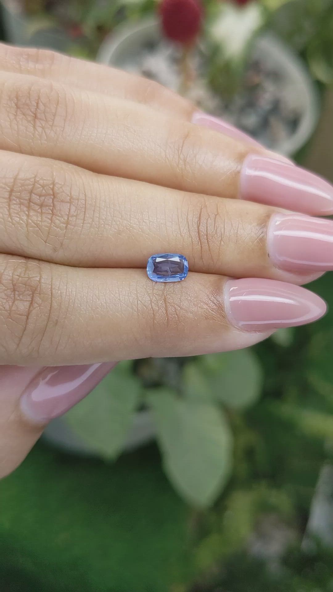 0.64 Ct. Blue Sapphire from Ceylon (Sri Lanka) Size Video