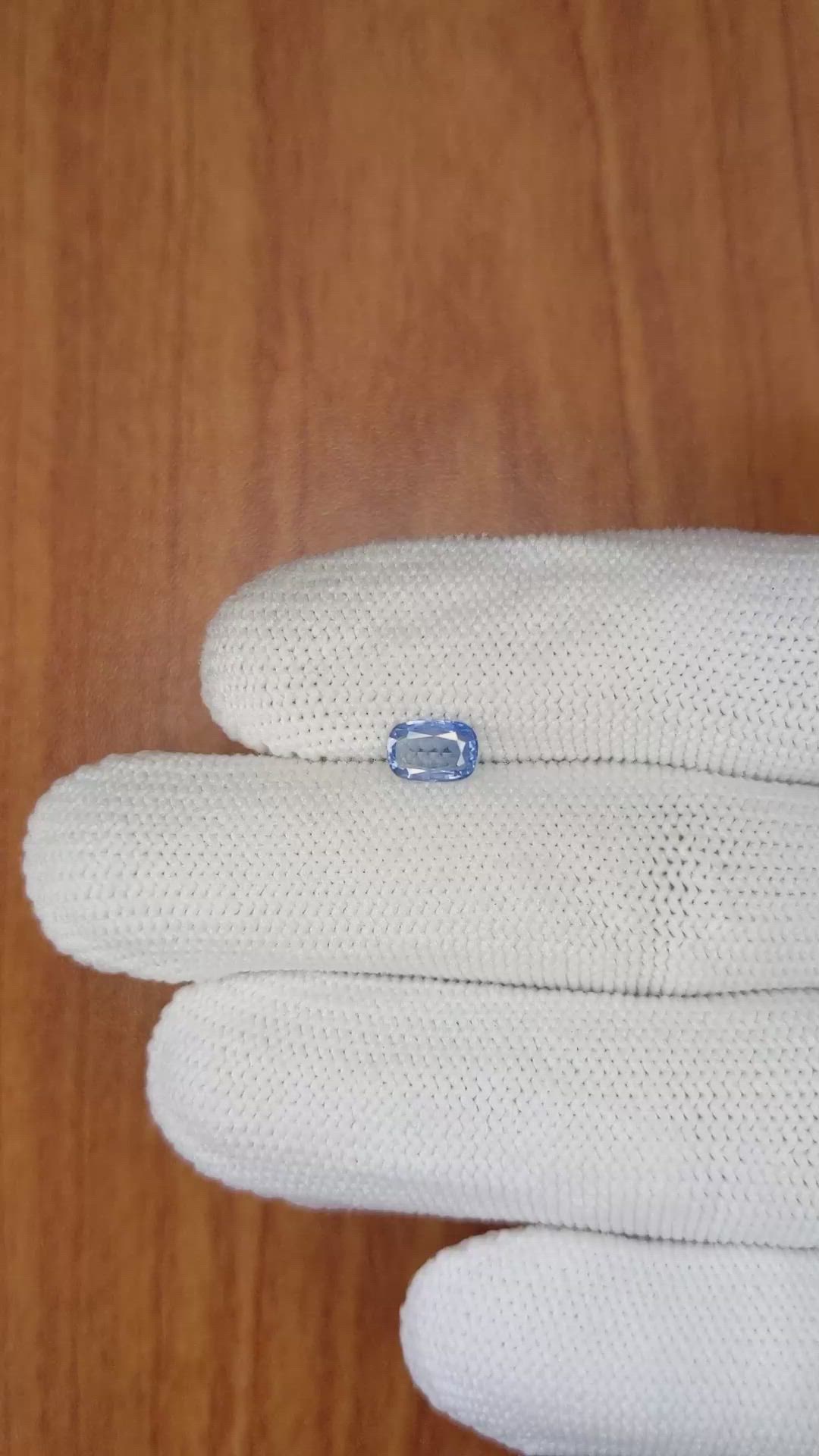 0.64 Ct. Blue Sapphire from Ceylon (Sri Lanka) Size Video