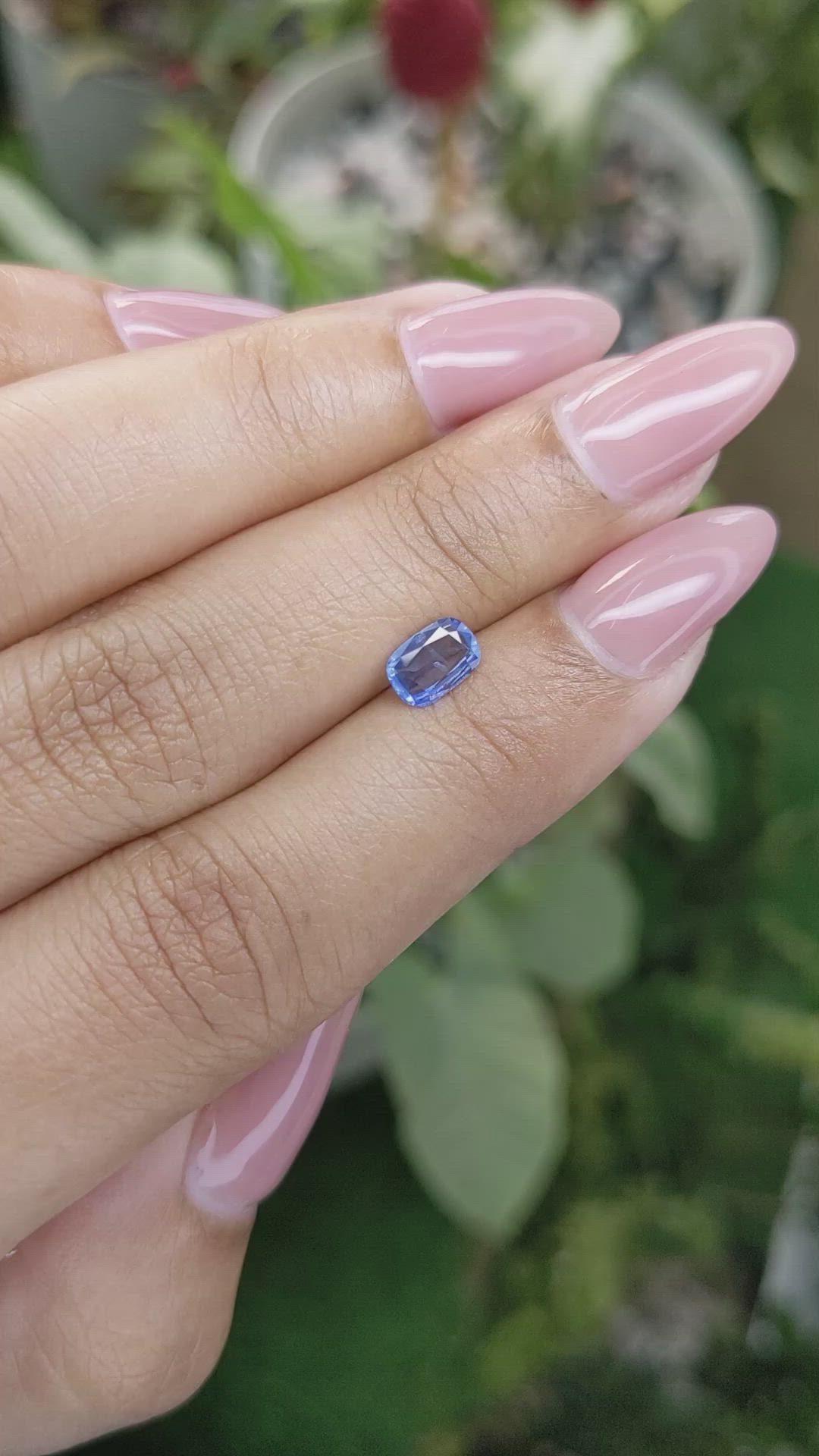 0.64 Ct. Blue Sapphire from Ceylon (Sri Lanka) Size Video