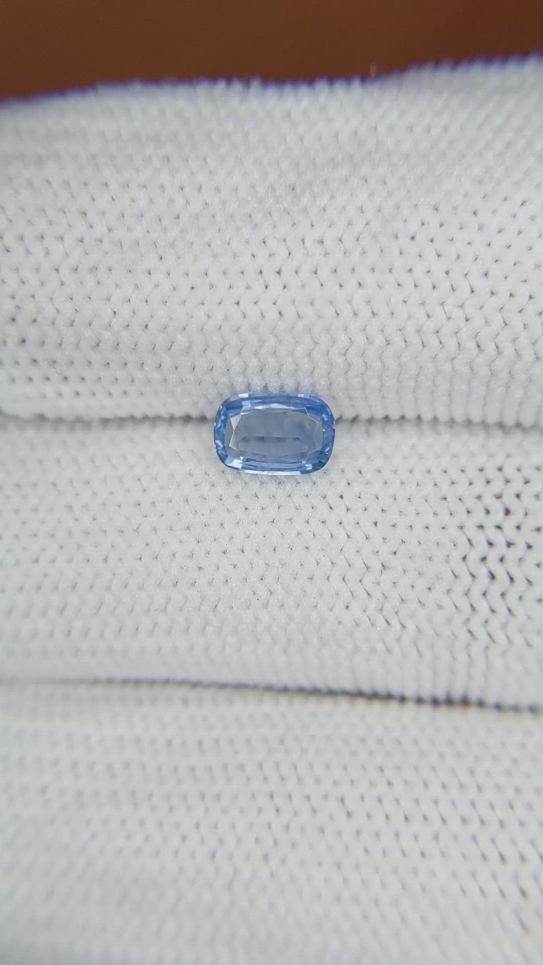 0.64 Ct. Blue Sapphire from Ceylon (Sri Lanka) Size Video
