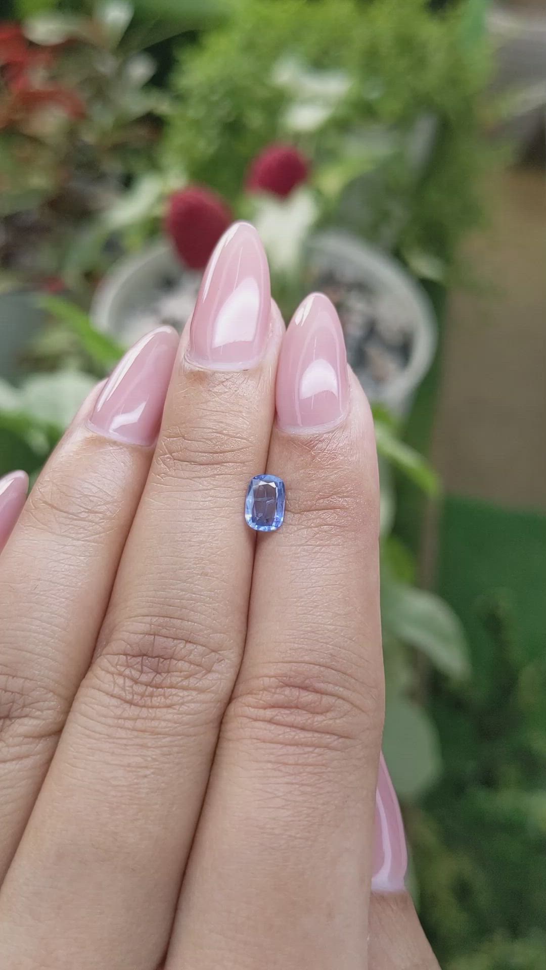 0.64 Ct. Blue Sapphire from Ceylon (Sri Lanka) Size Video