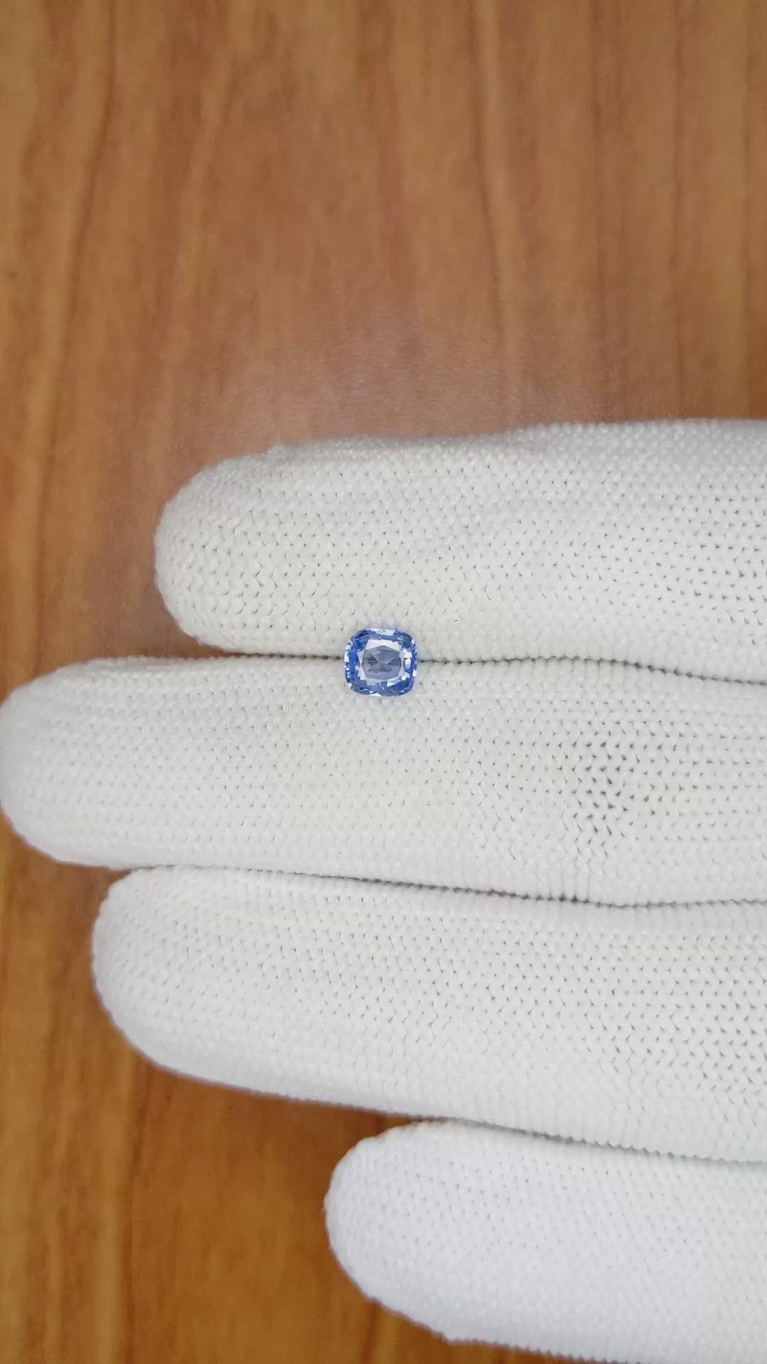 0.63 Ct. Blue Sapphire from Ceylon (Sri Lanka) Size Video