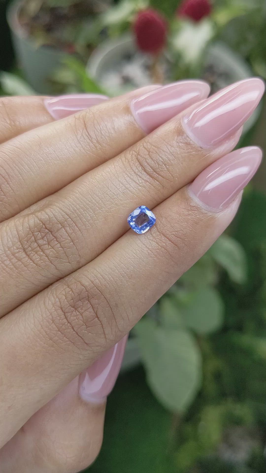 0.63 Ct. Blue Sapphire from Ceylon (Sri Lanka) Size Video