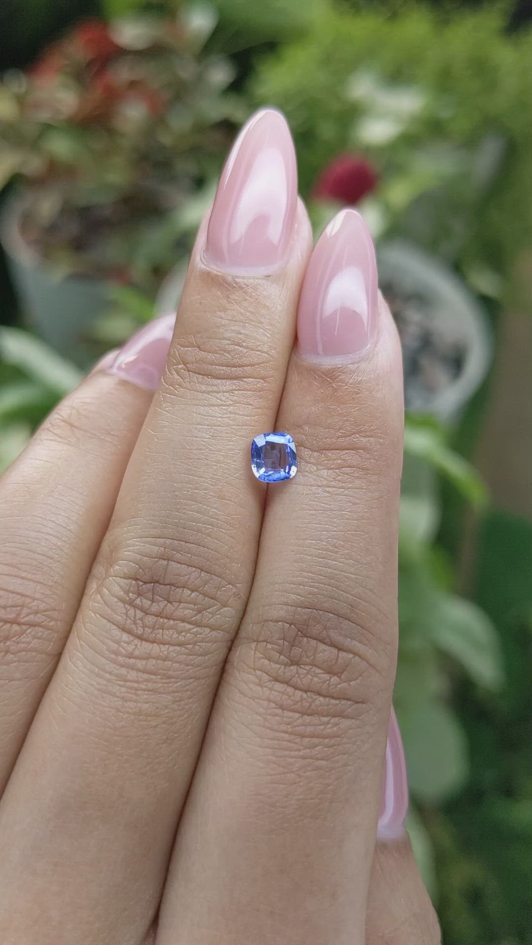 0.63 Ct. Blue Sapphire from Ceylon (Sri Lanka) Size Video