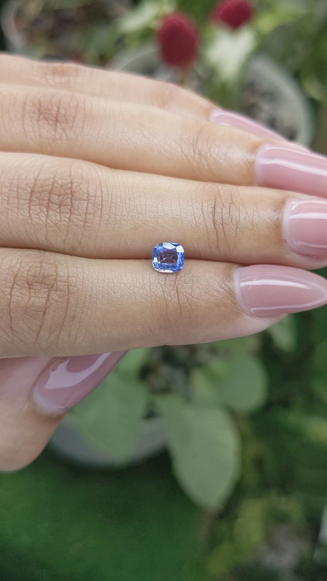 0.63 Ct. Blue Sapphire from Ceylon (Sri Lanka) Size Video
