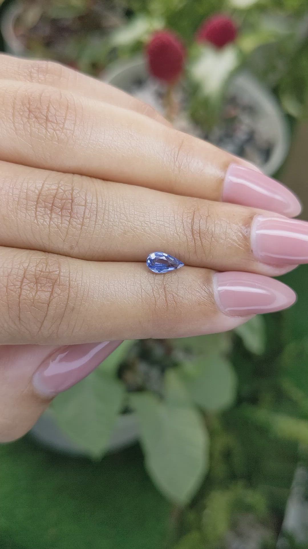 0.71 Ct. Blue Sapphire from Ceylon (Sri Lanka) Size Video
