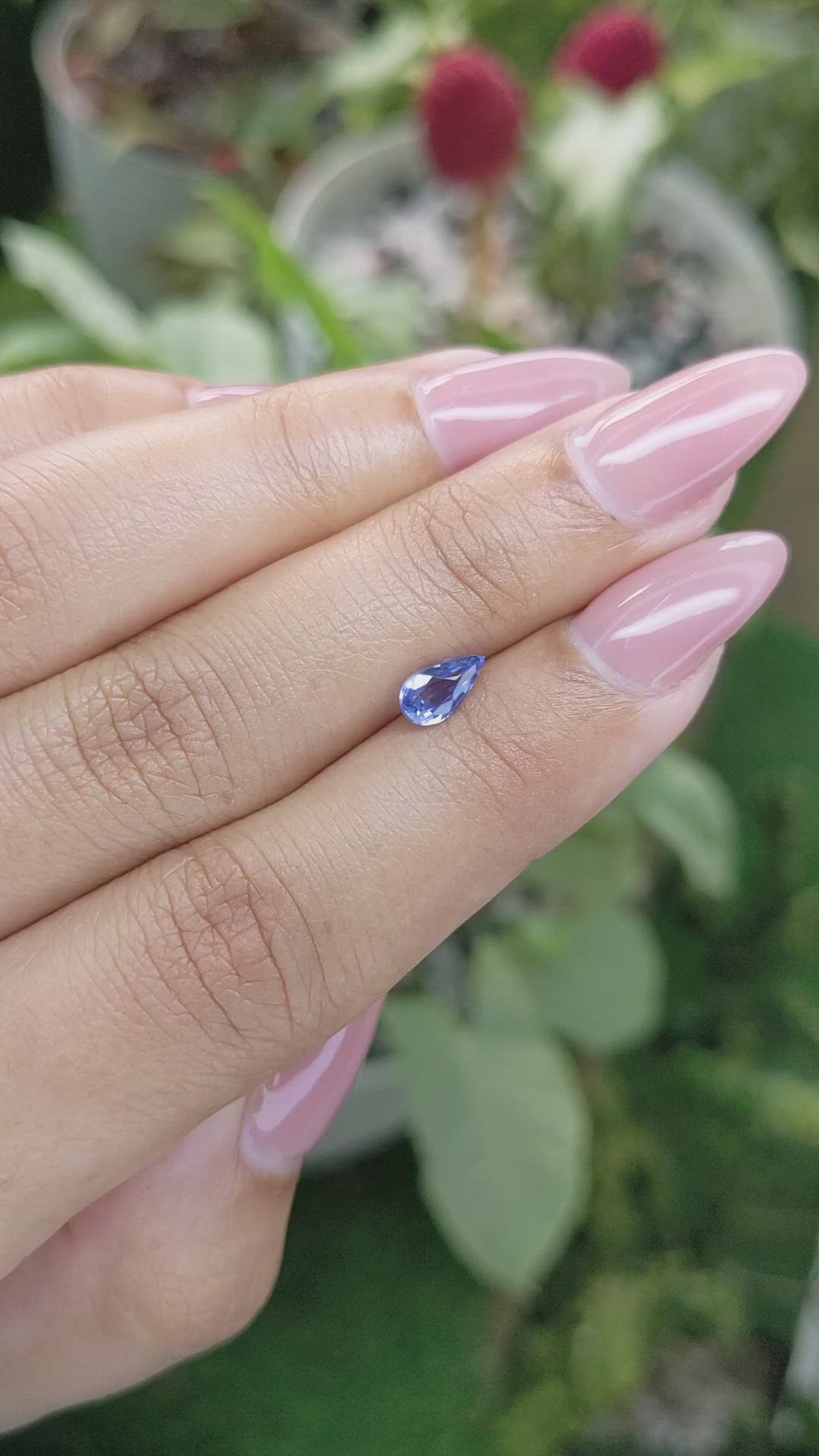 0.71 Ct. Blue Sapphire from Ceylon (Sri Lanka) Size Video