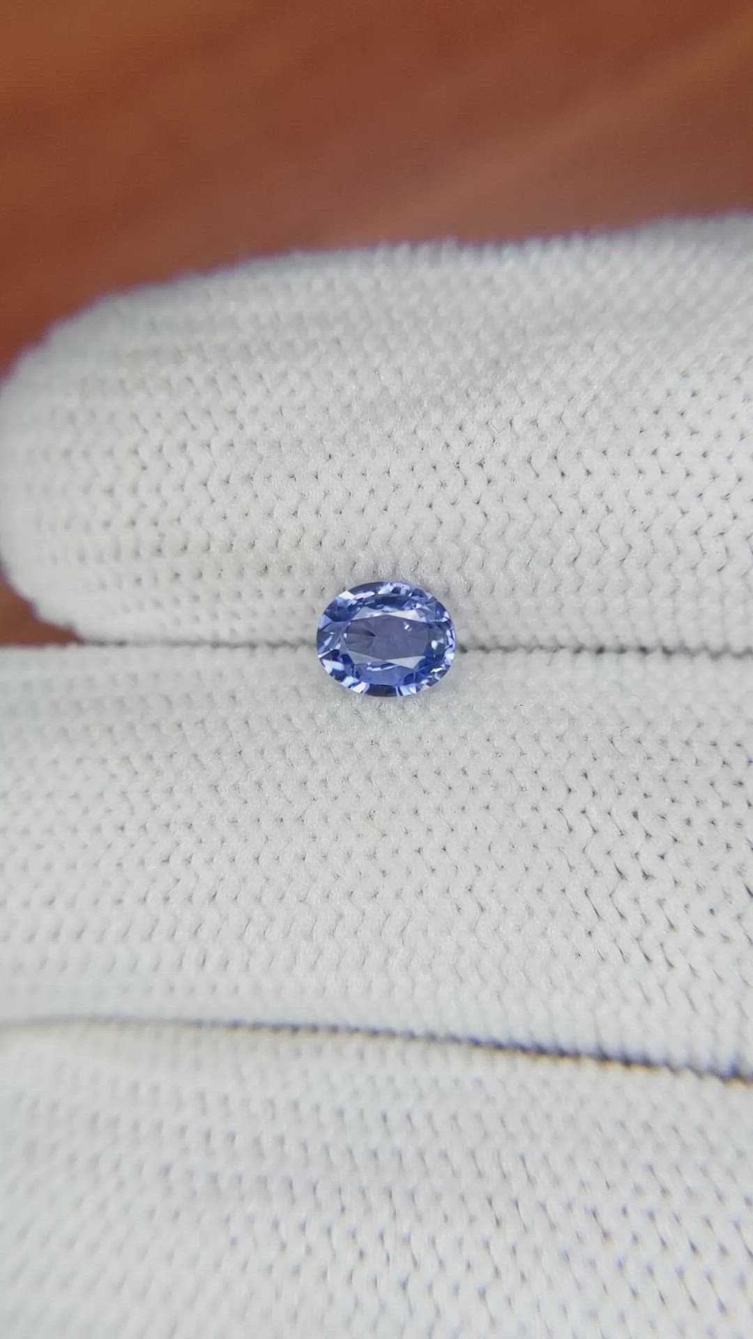 0.63 Ct. Blue Sapphire from Ceylon (Sri Lanka) Size Video