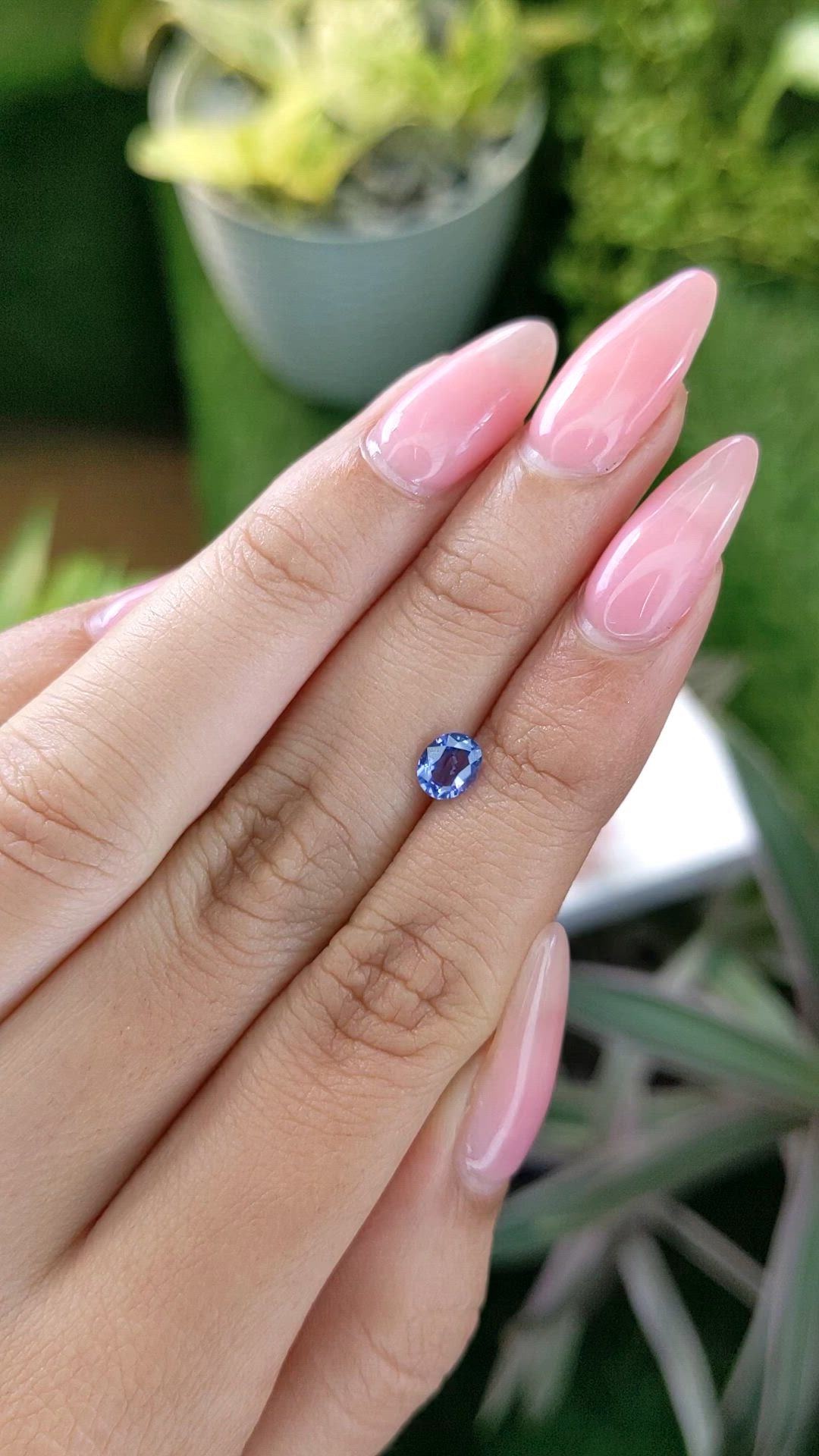 0.63 Ct. Blue Sapphire from Ceylon (Sri Lanka) Size Video