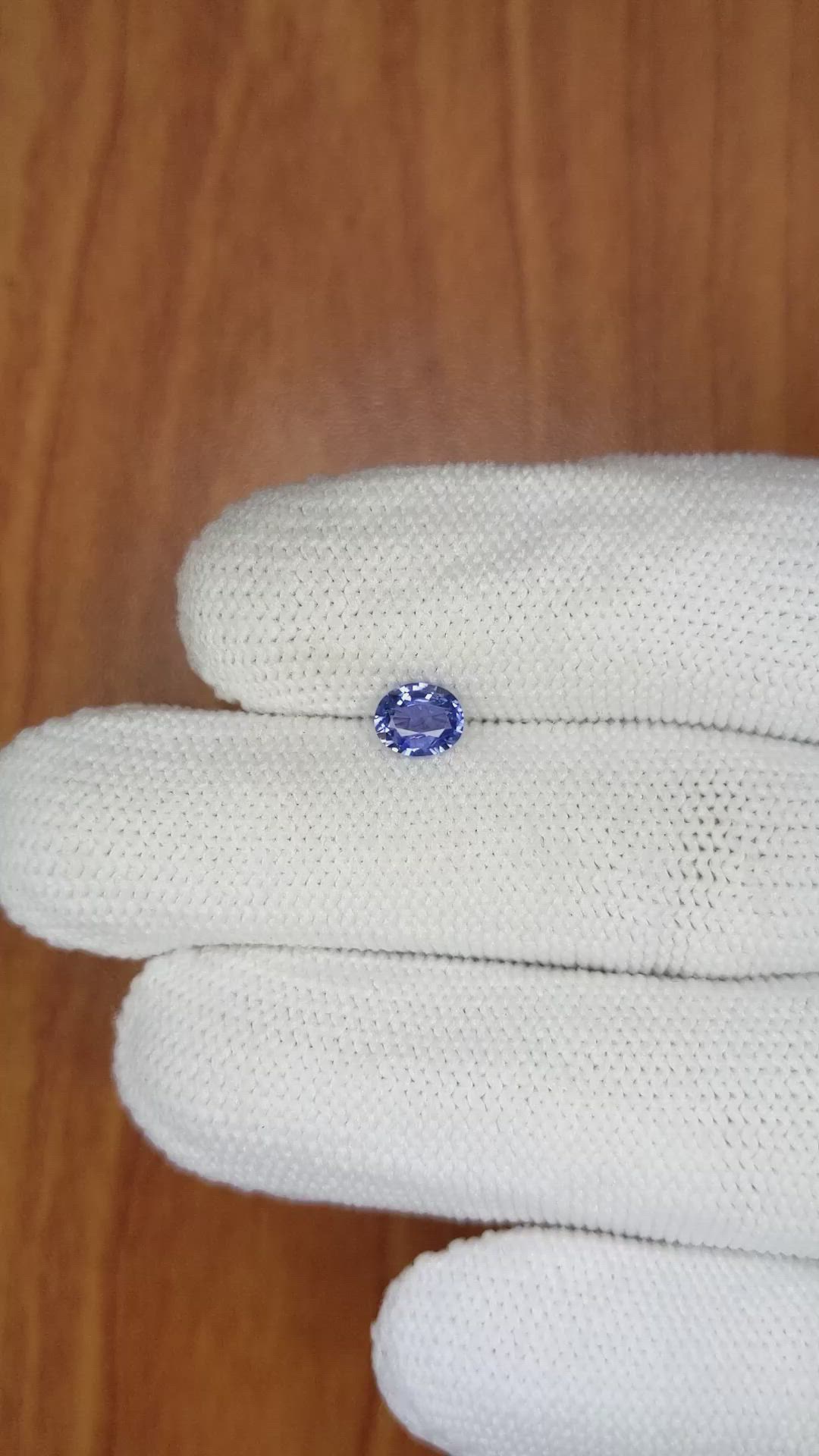 0.63 Ct. Blue Sapphire from Ceylon (Sri Lanka) Size Video