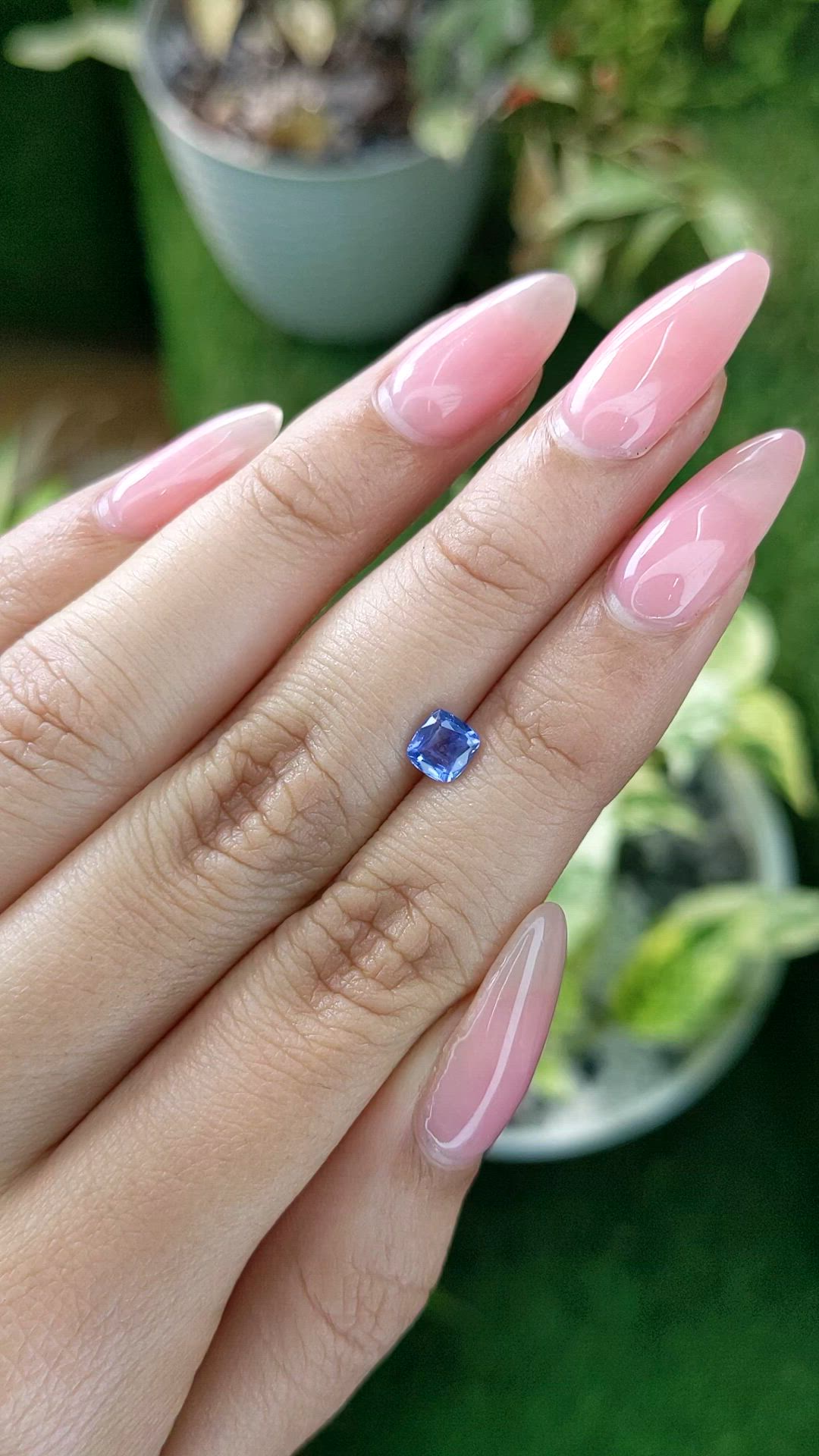 0.77 Ct. Blue Sapphire from Ceylon (Sri Lanka) Size Video