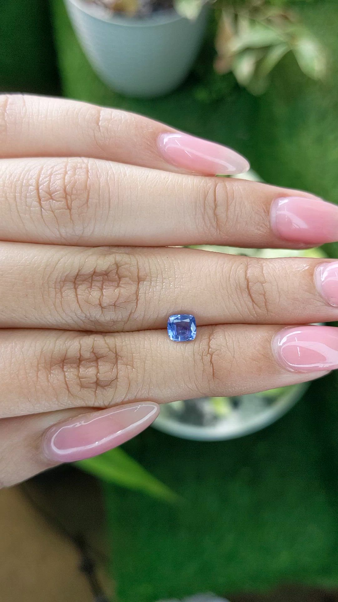 0.77 Ct. Blue Sapphire from Ceylon (Sri Lanka) Size Video