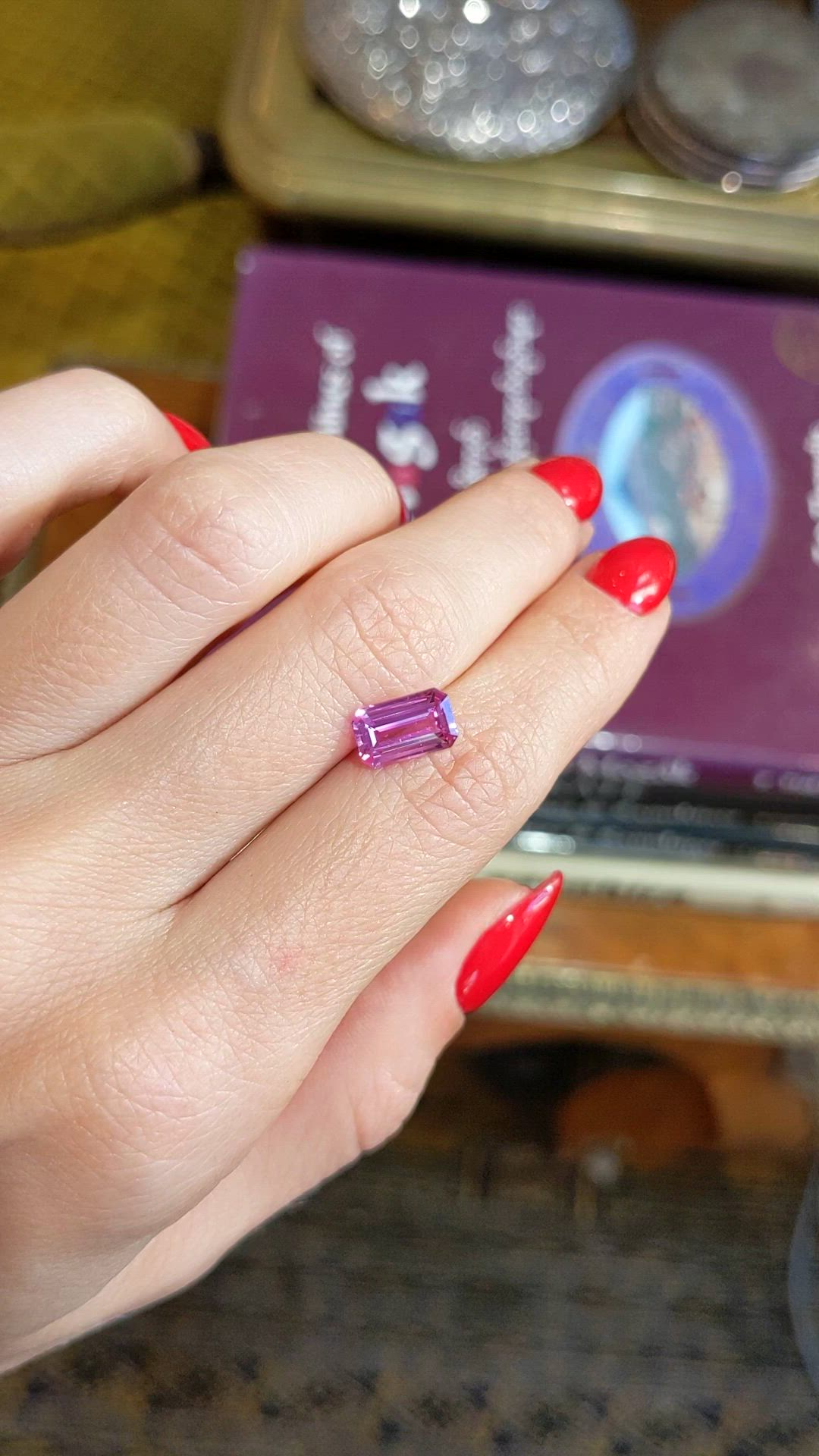 2.08 Ct. Pink Sapphire from Ceylon (Sri Lanka) Size Video