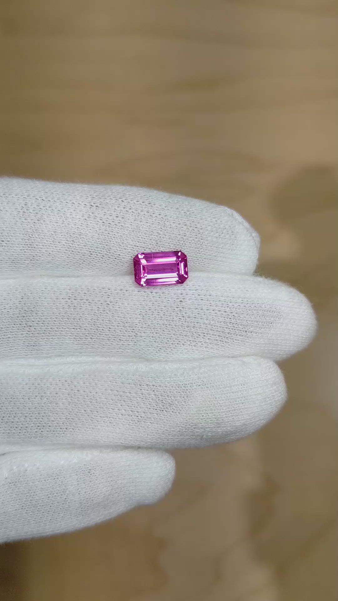 2.08 Ct. Pink Sapphire from Ceylon (Sri Lanka) Size Video