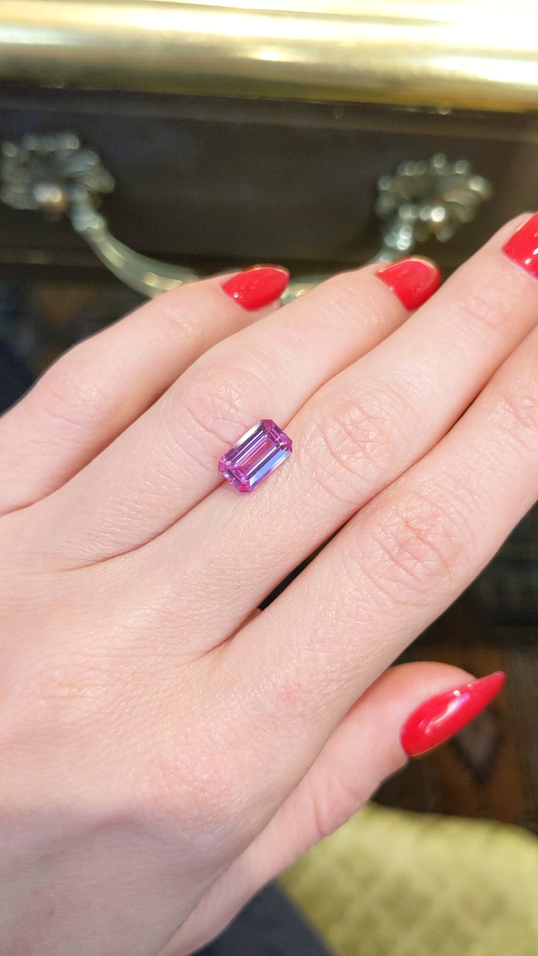 2.08 Ct. Pink Sapphire from Ceylon (Sri Lanka) Size Video