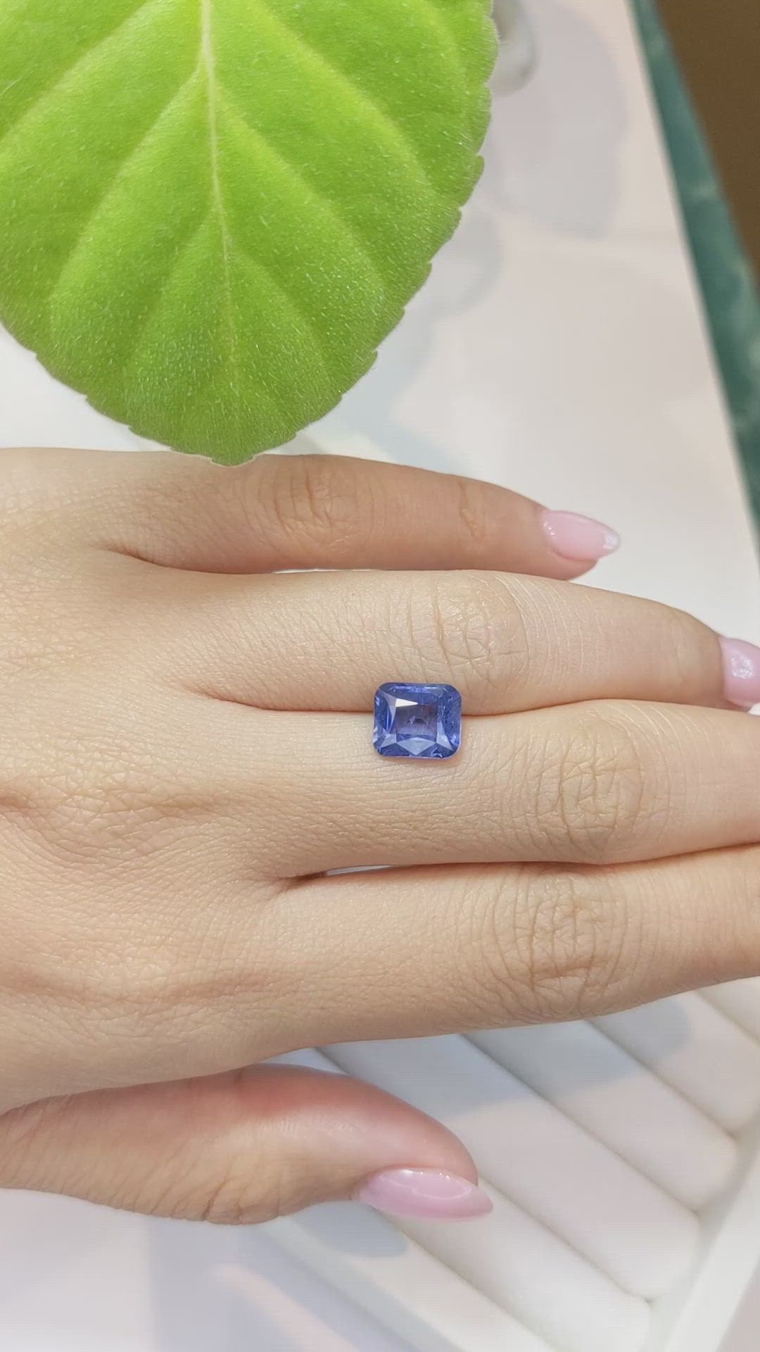 3.19 Ct. Blue Sapphire from Ceylon (Sri Lanka) Size Video
