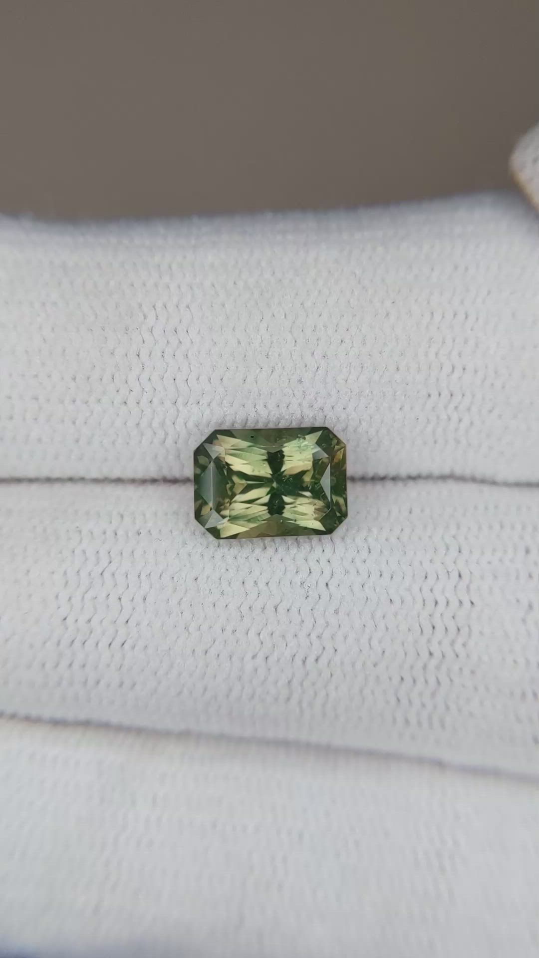 1.84 Ct. Green Sapphire from Madagascar Size Video