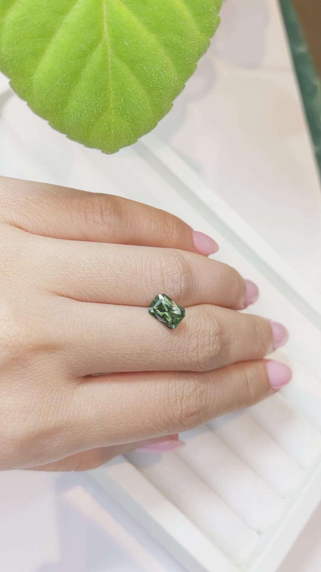 1.84 Ct. Green Sapphire from Madagascar Size Video