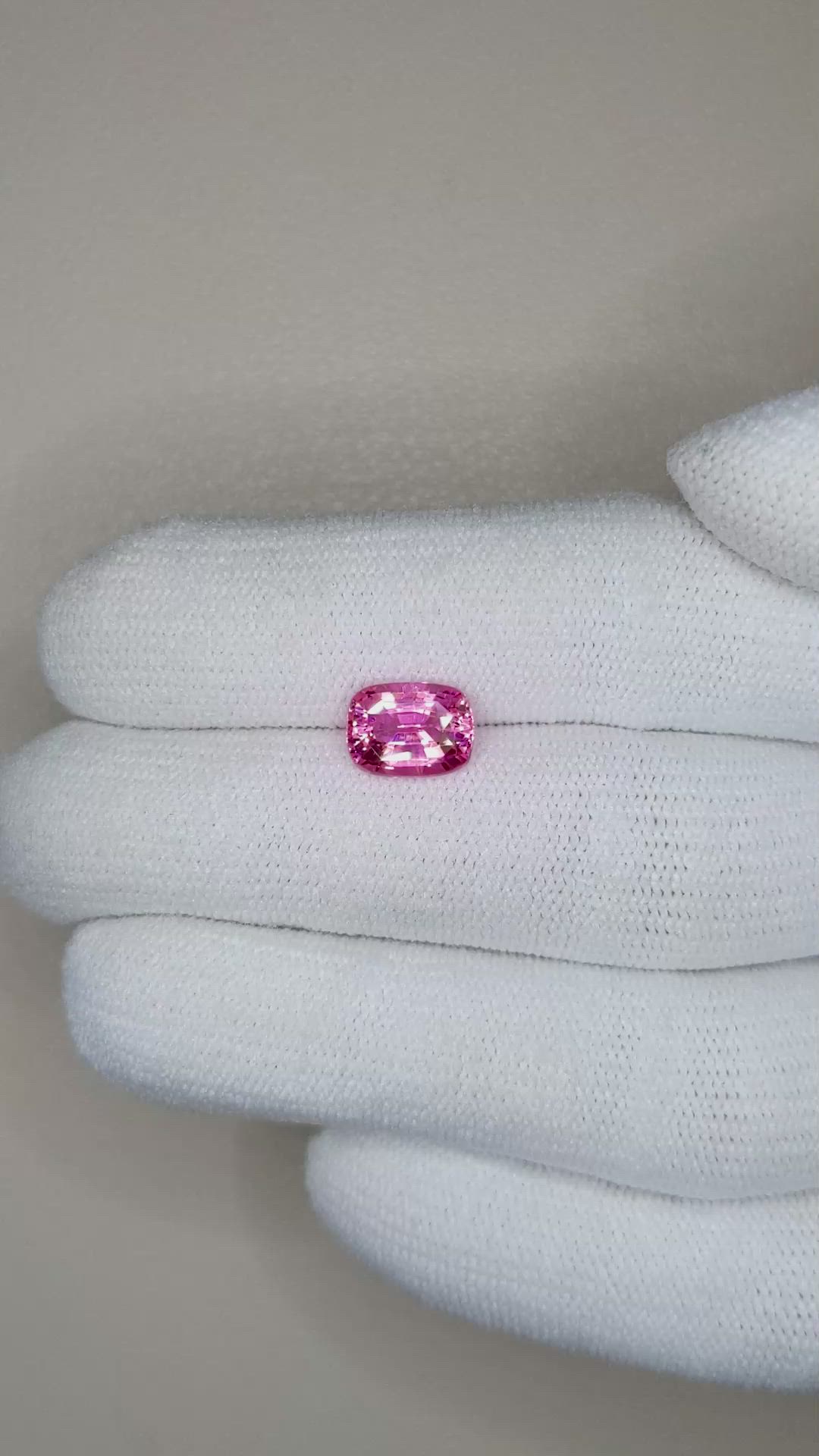 2.03 Ct. Pink Sapphire from Ceylon (Sri Lanka) Size Video