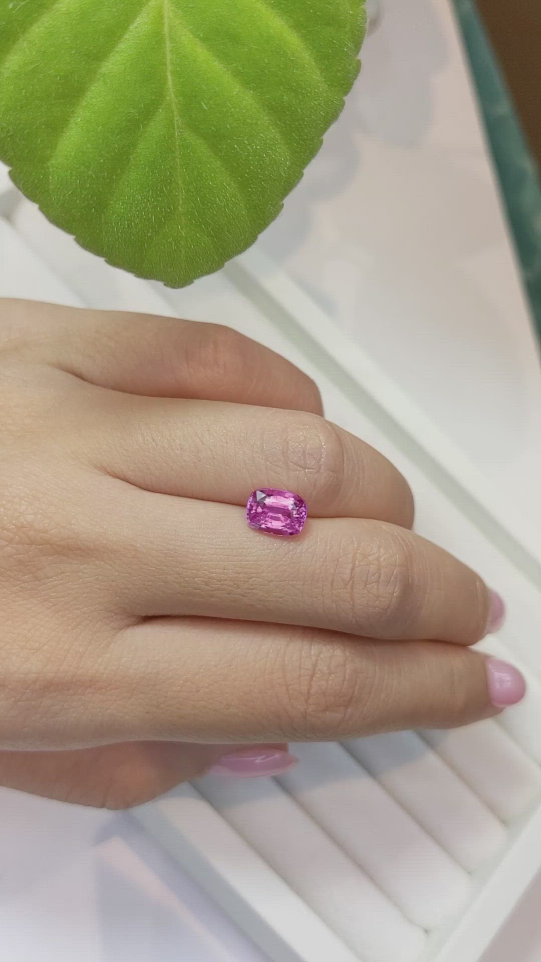 2.03 Ct. Pink Sapphire from Ceylon (Sri Lanka) Size Video