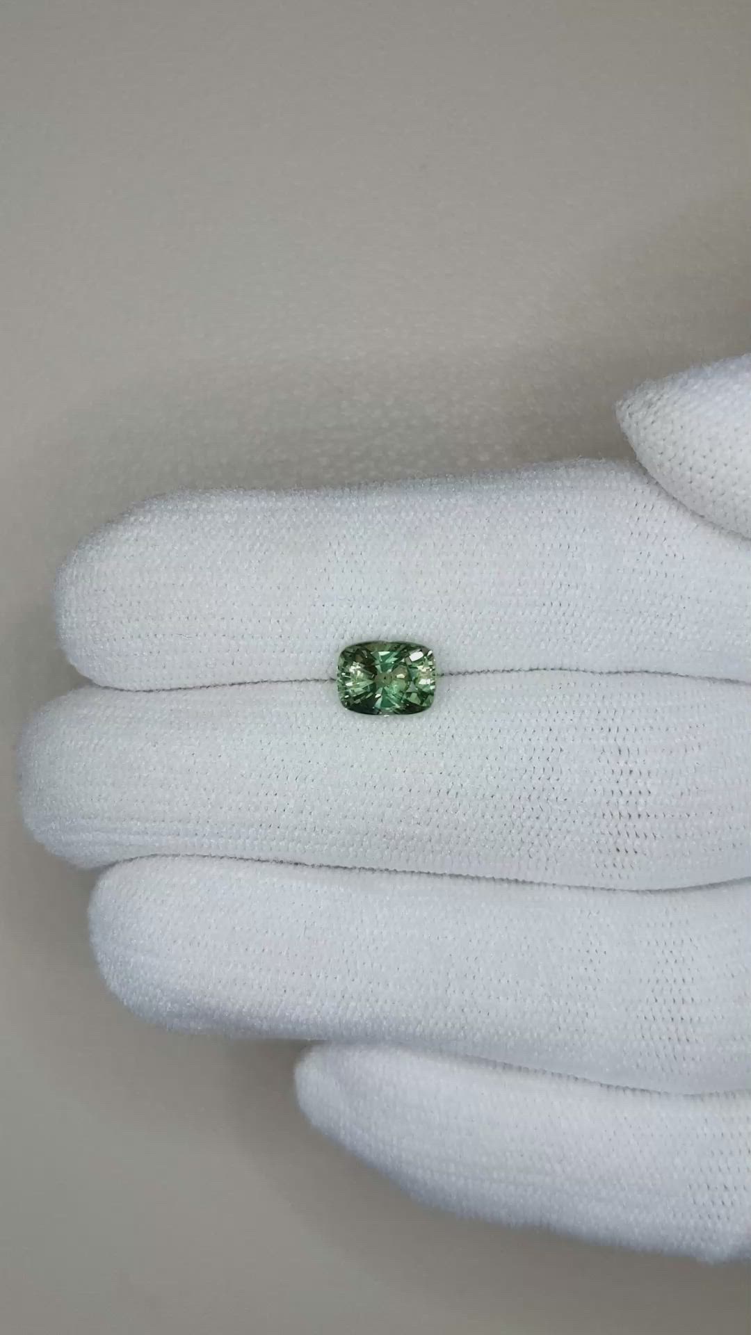 1.66 Ct. Green Sapphire from Madagascar Size Video