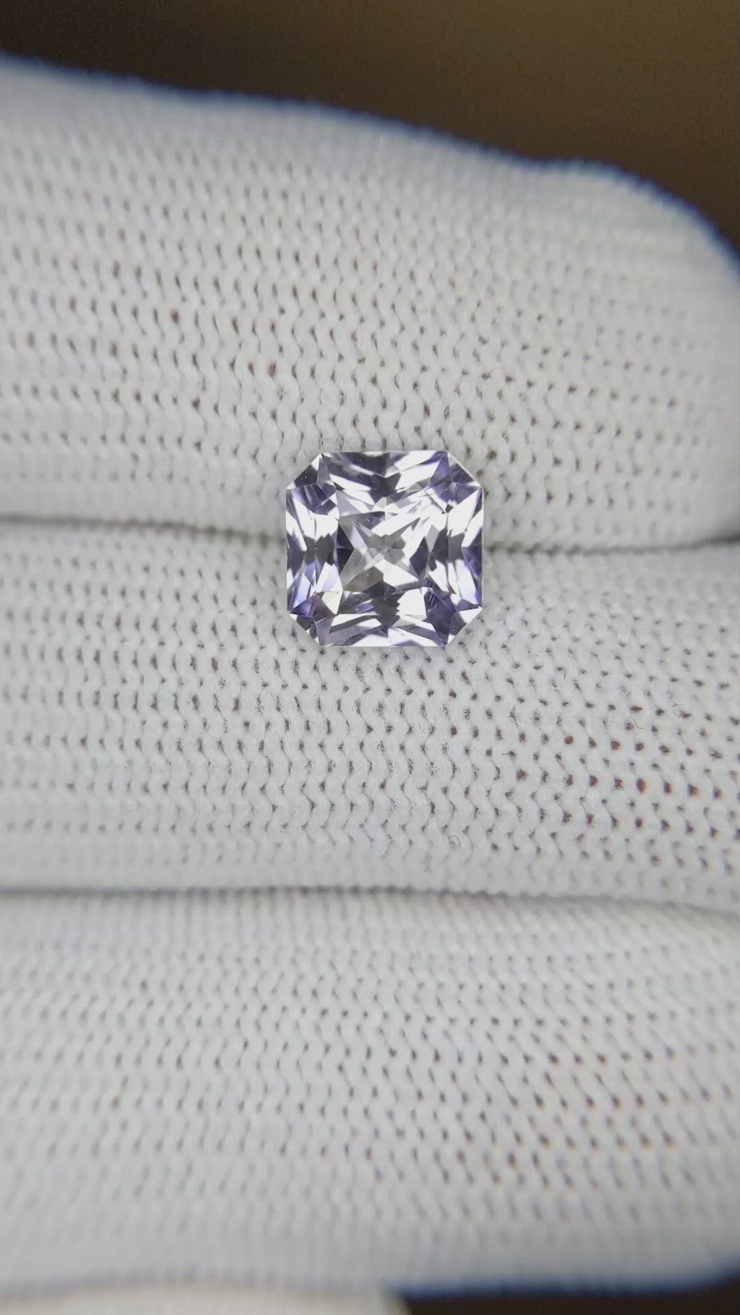 2.74 Ct. Bluish Grey Sapphire from Ceylon (Sri Lanka) Size Video