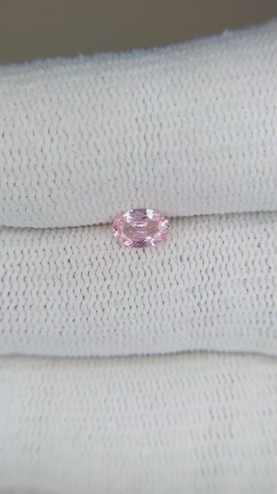 0.41 Ct. Pink Sapphire from Ceylon (Sri Lanka) Size Video