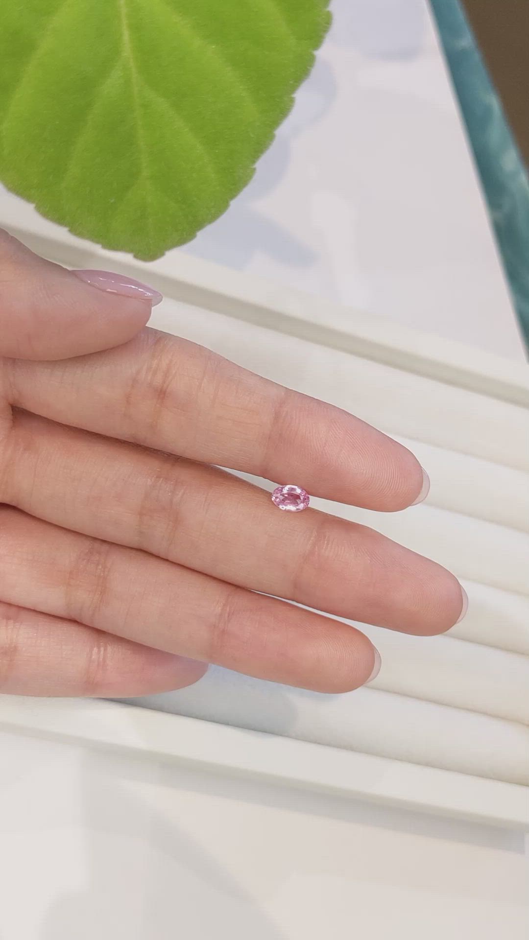 0.41 Ct. Pink Sapphire from Ceylon (Sri Lanka) Size Video