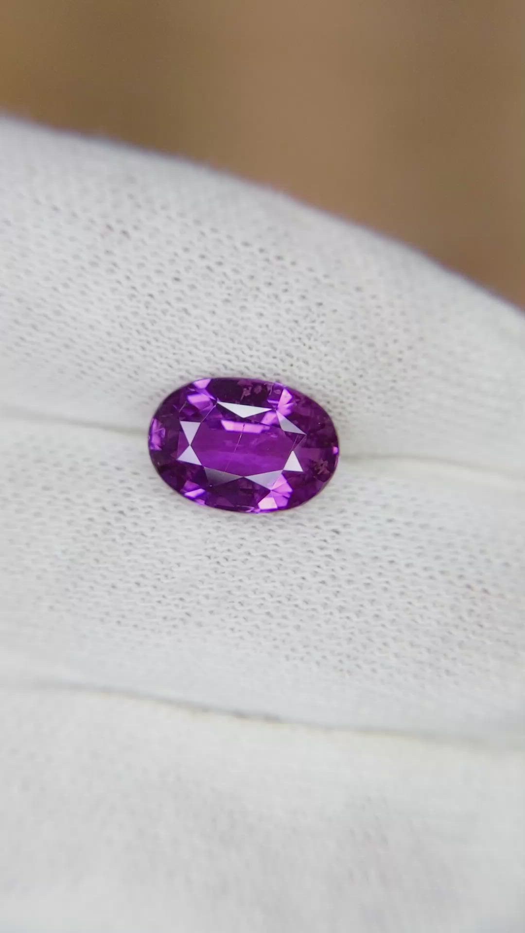 4.00 Ct. Purple Sapphire from Madagascar Size Video