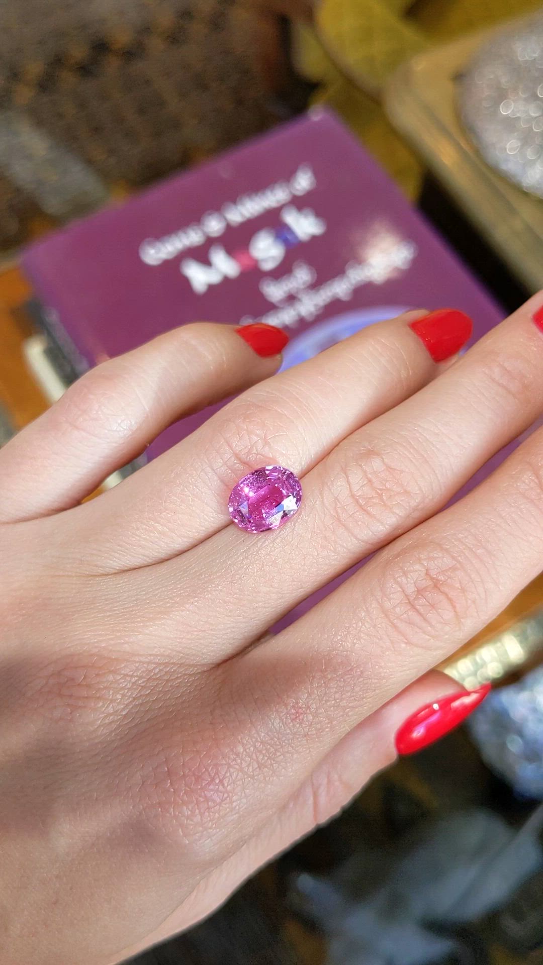 4.05 Ct. Pink Sapphire from Madagascar Size Video