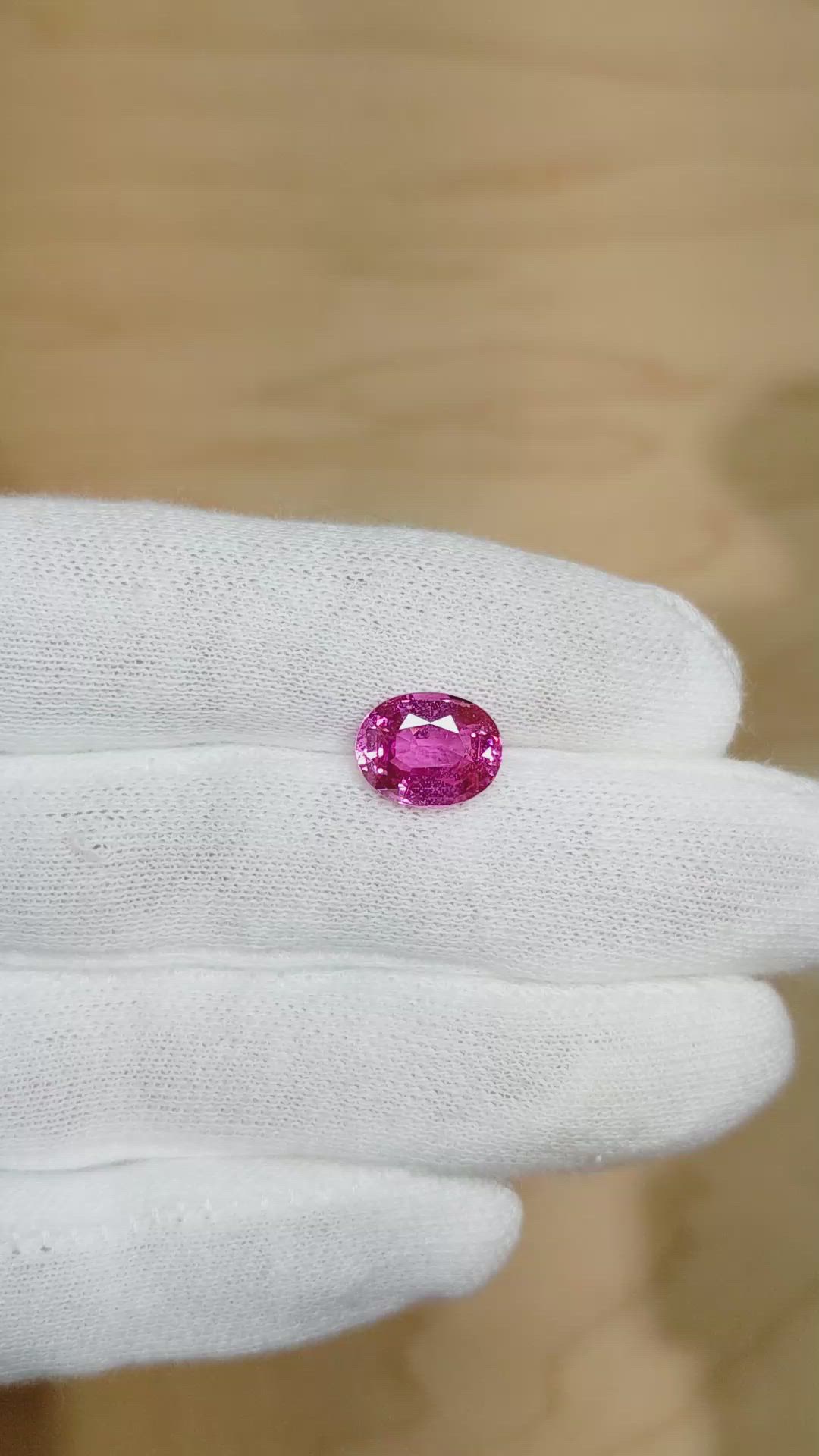 4.05 Ct. Pink Sapphire from Madagascar Size Video