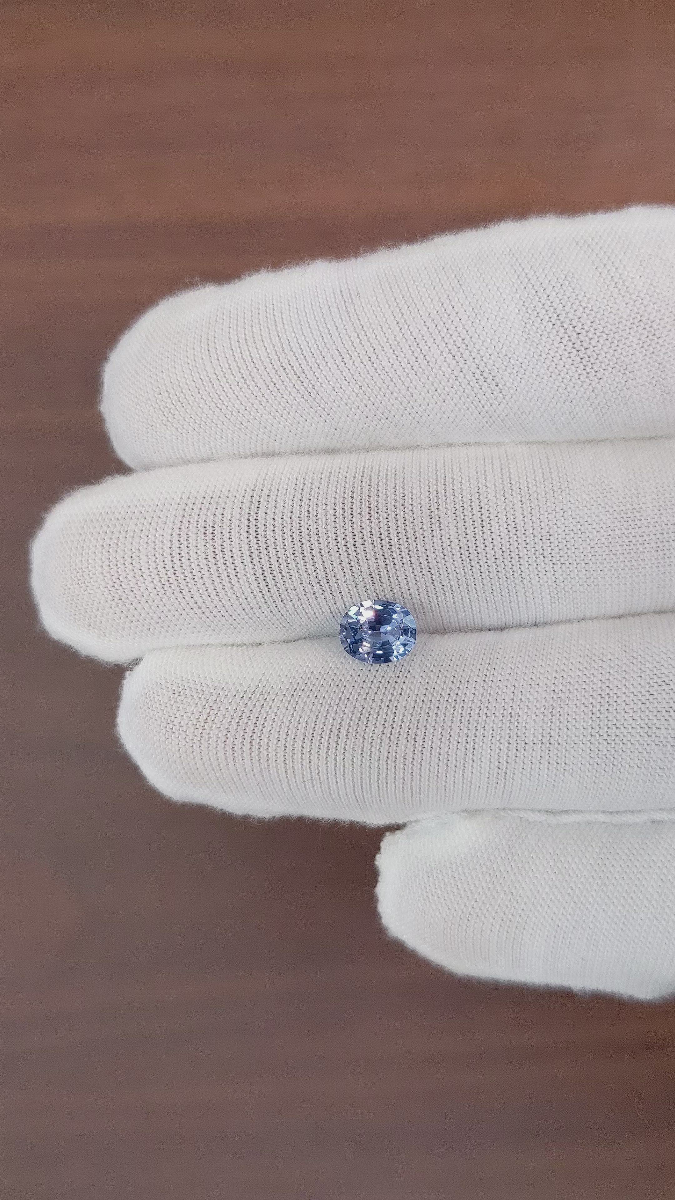 1.10 Ct. Blue Sapphire from Ceylon (Sri Lanka) Size Video