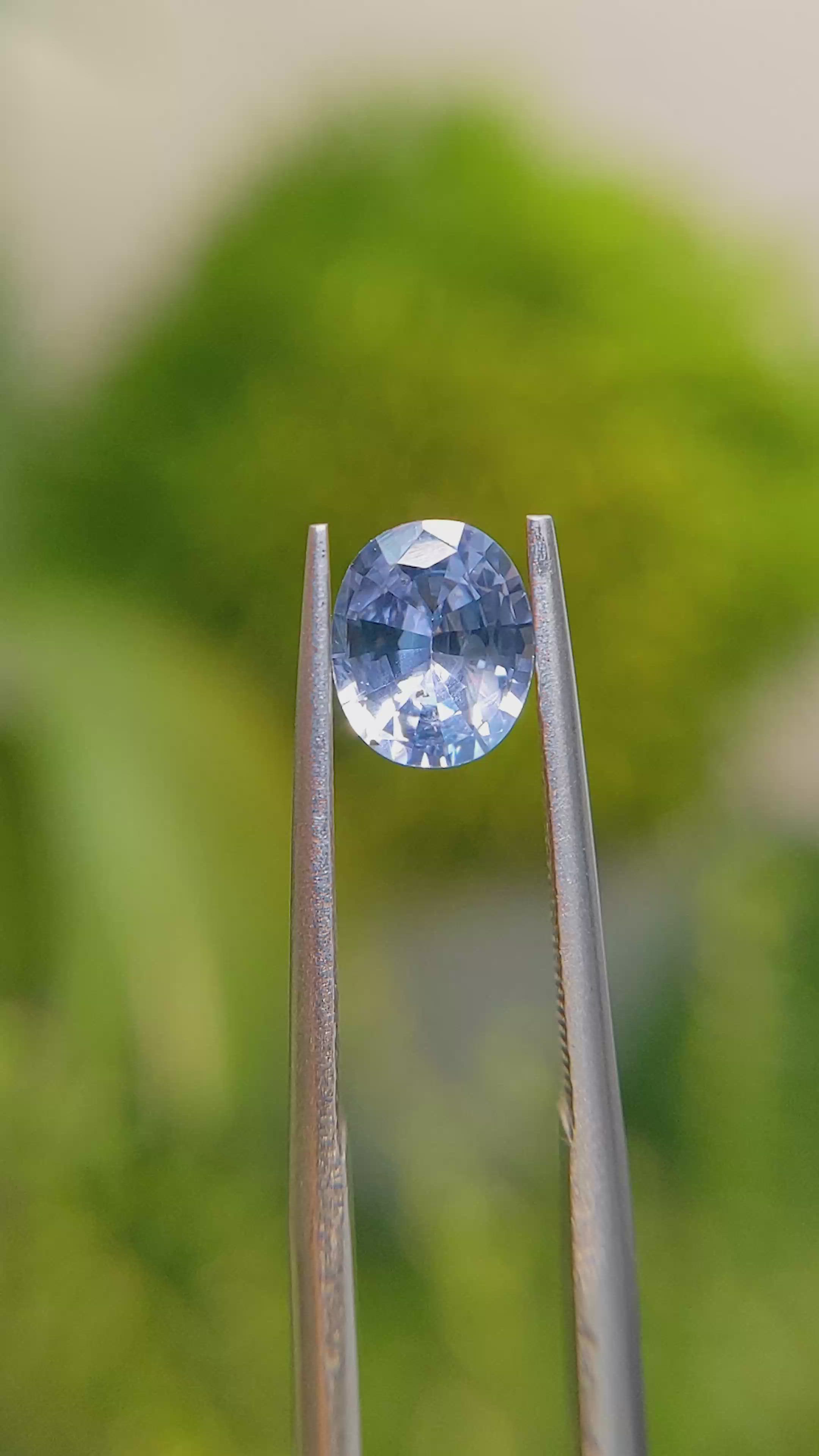 1.10 Ct. Blue Sapphire from Ceylon (Sri Lanka) Size Video