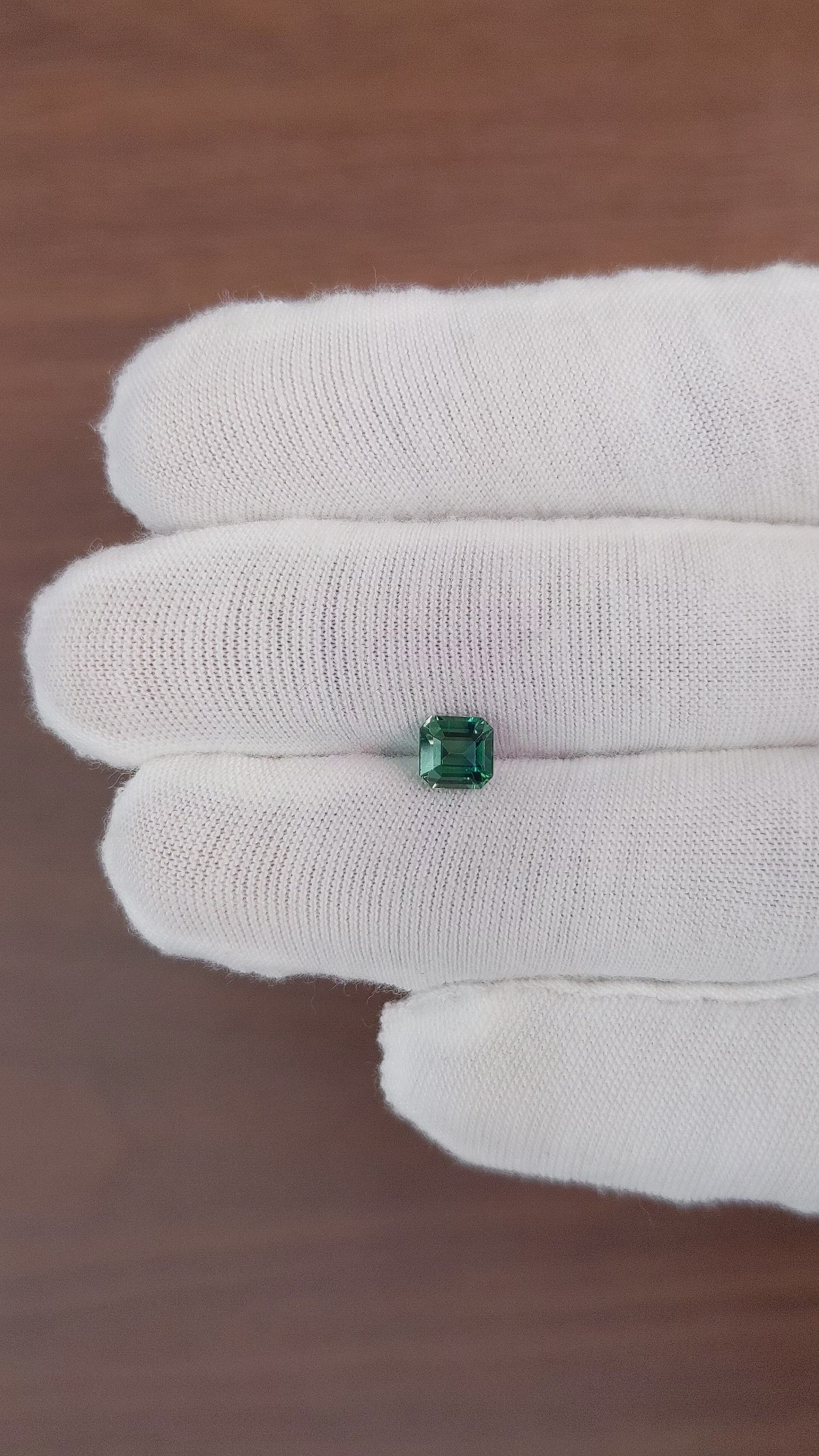 1.10 Ct. Bluish Green Sapphire from Madagascar Size Video