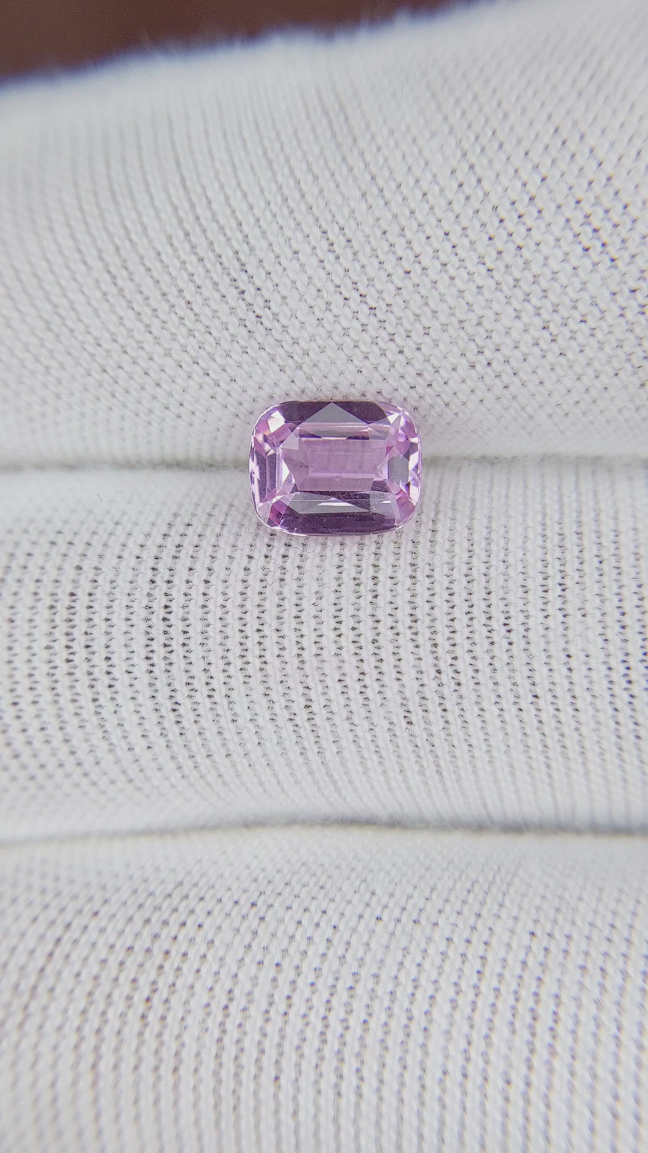 1.60 Ct. Pinkish Purple Sapphire from Madagascar Size Video