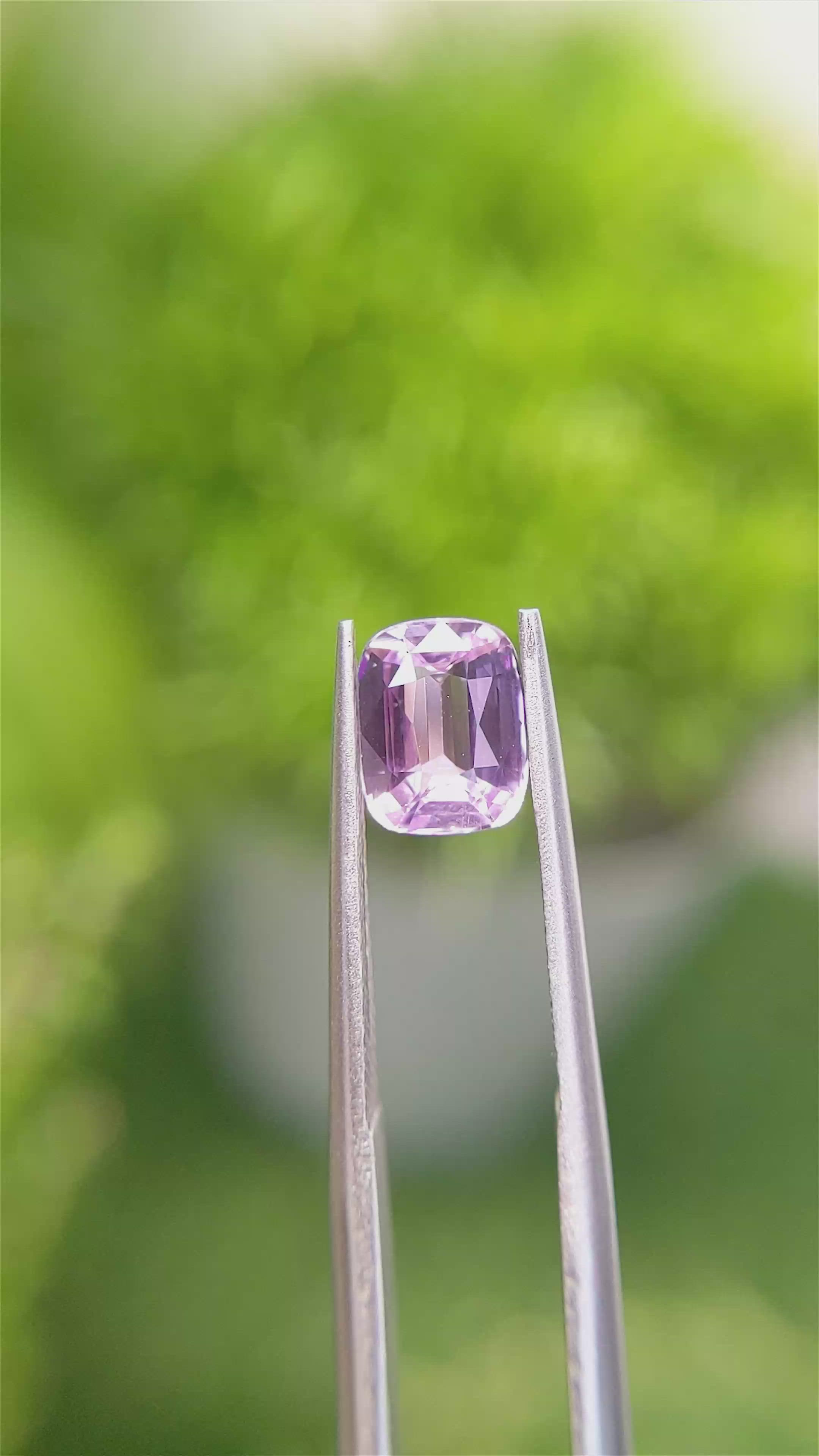 1.60 Ct. Pinkish Purple Sapphire from Madagascar Size Video