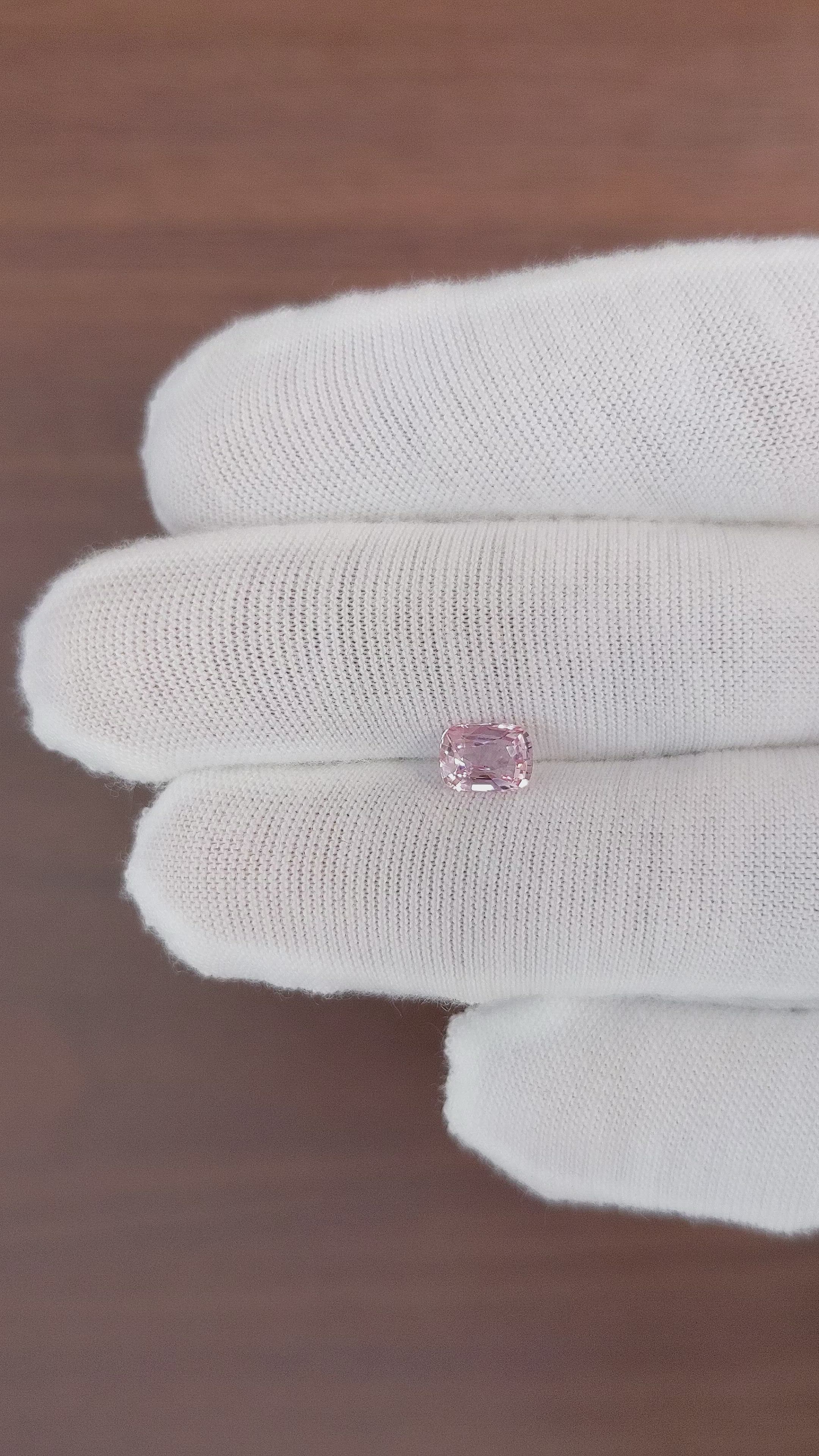 1.04 Ct. Pink Sapphire from Ceylon (Sri Lanka) Size Video