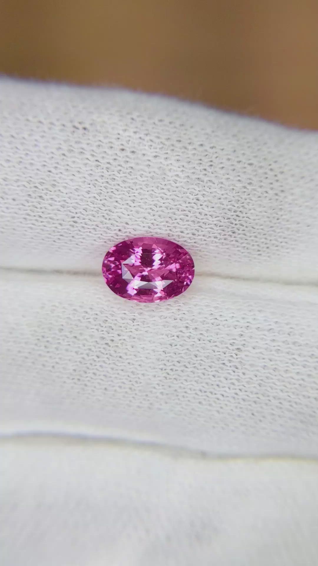2.04 Ct. Pink Sapphire from Ceylon (Sri Lanka) Size Video