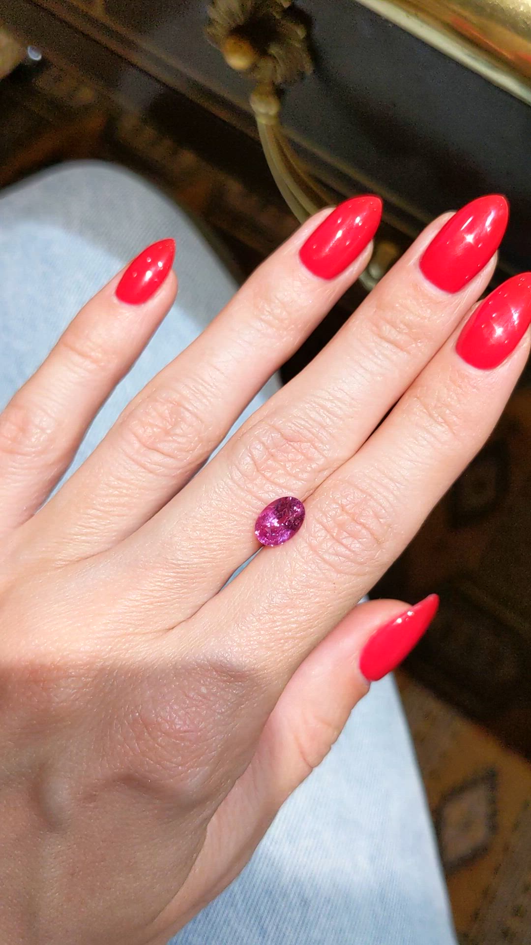 2.04 Ct. Pink Sapphire from Ceylon (Sri Lanka) Size Video