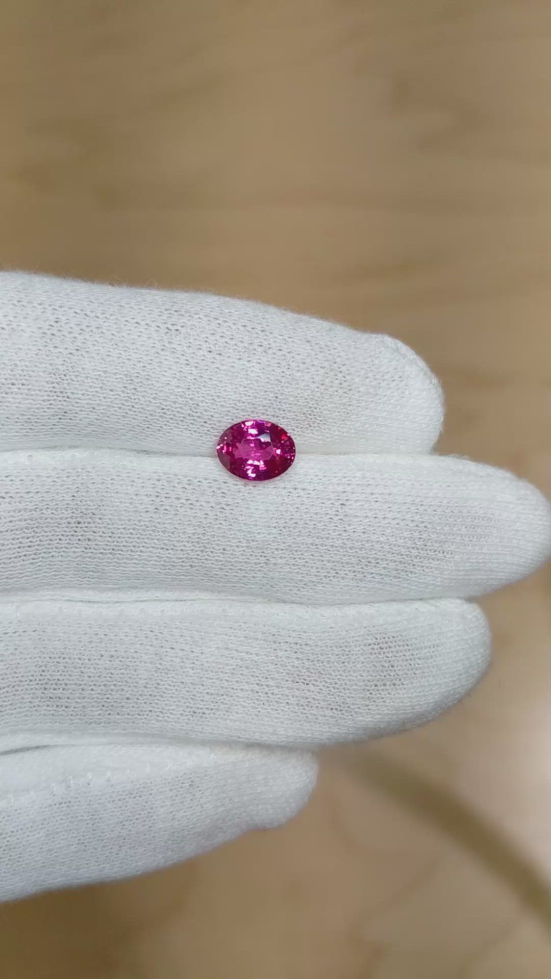 1.52 Ct. Pink Sapphire from Ceylon (Sri Lanka) Size Video