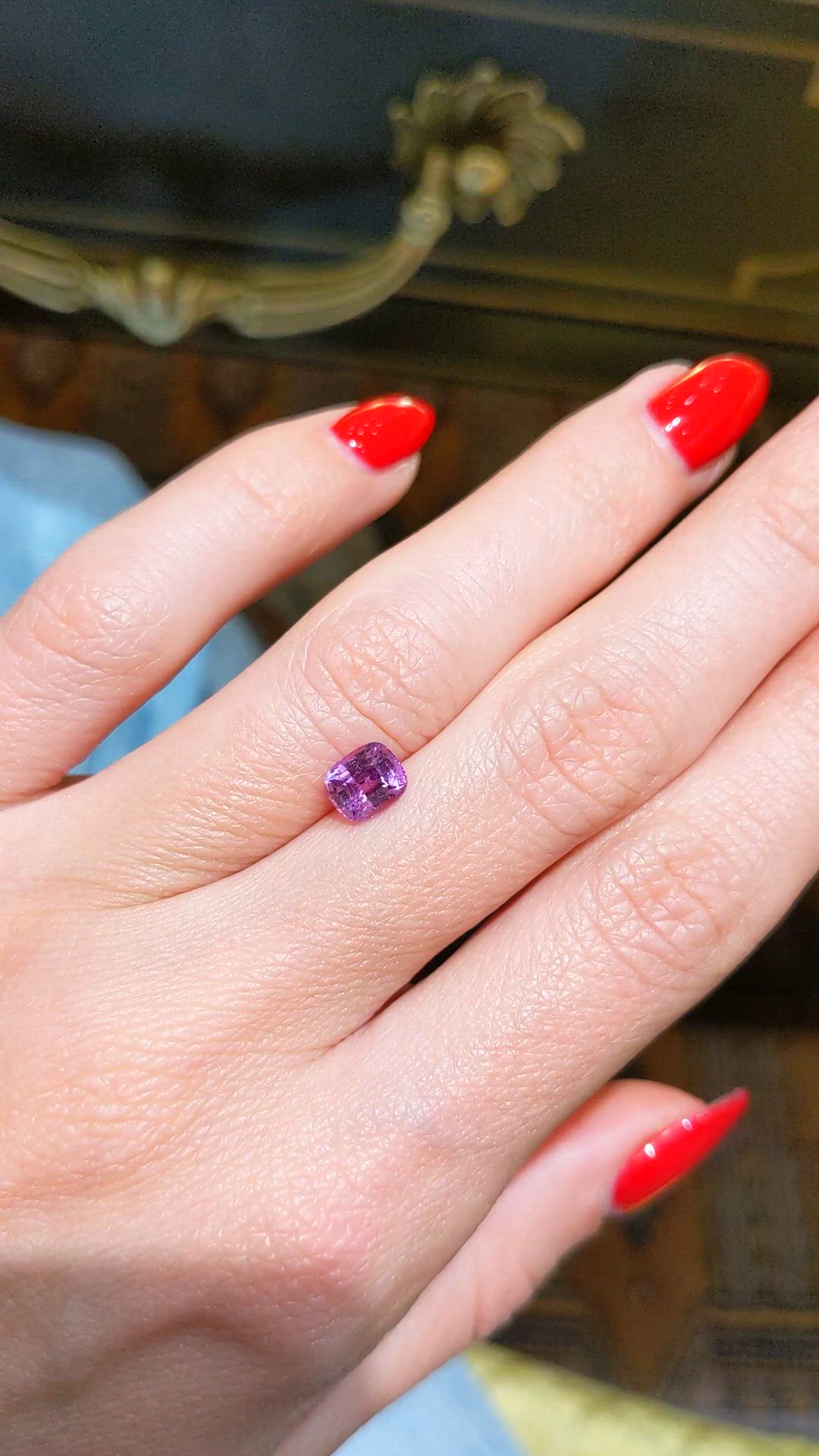 1.22 Ct. Pink Sapphire from Ceylon (Sri Lanka) Size Video