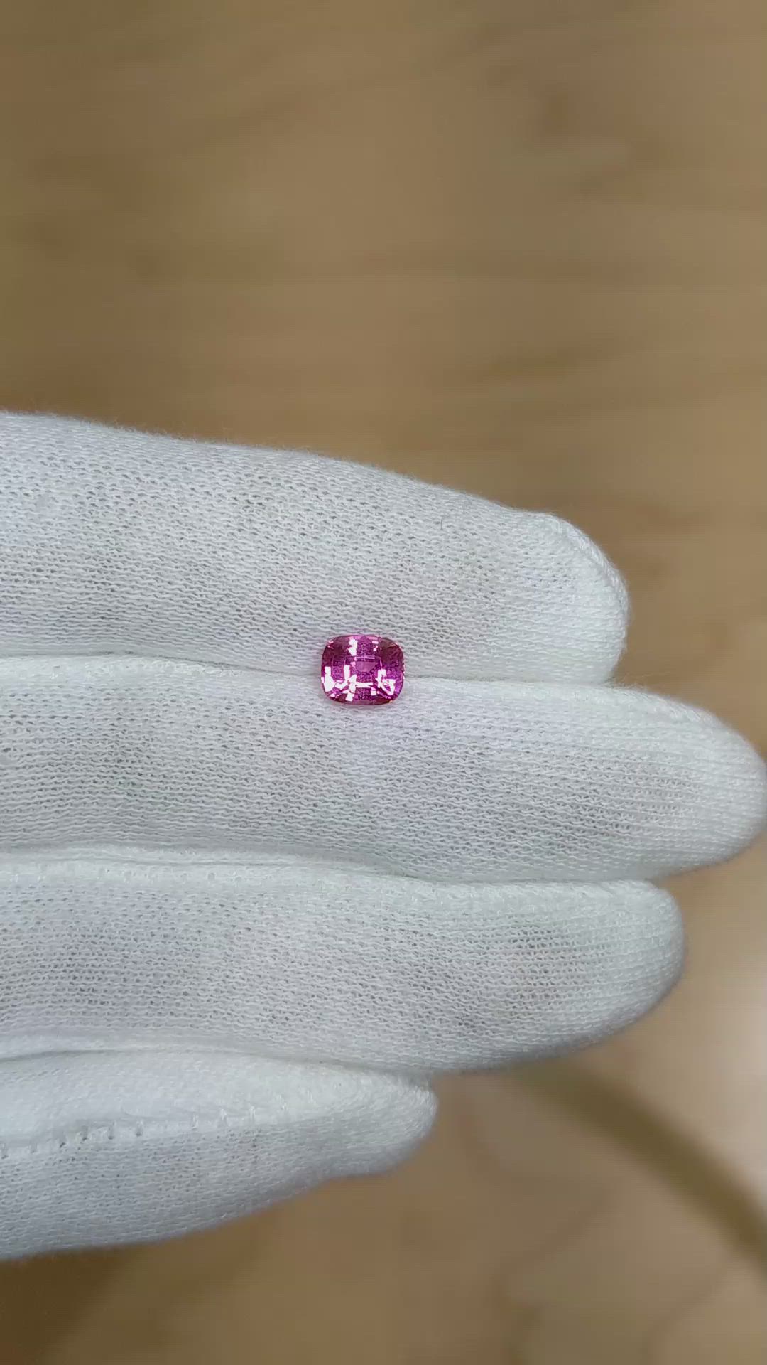 1.22 Ct. Pink Sapphire from Ceylon (Sri Lanka) Size Video