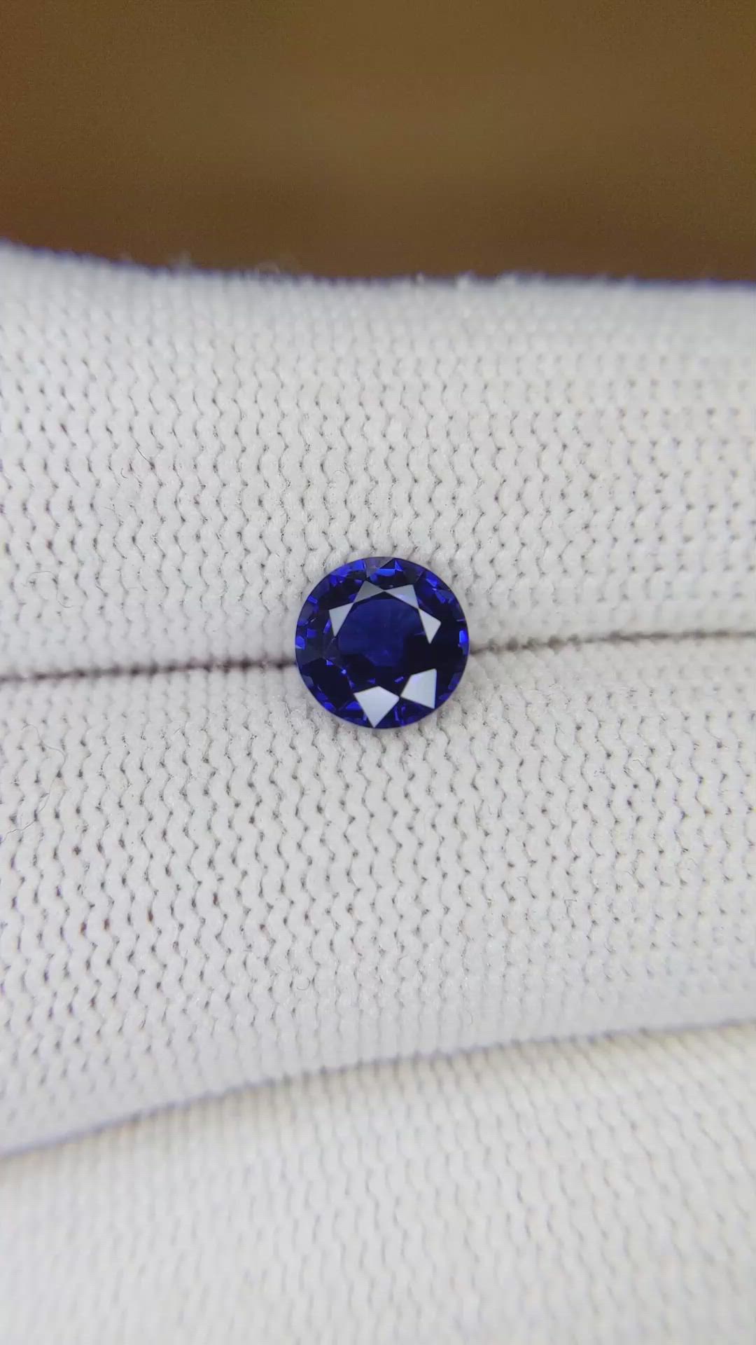 1.29 Ct. Blue Sapphire from Thailand Size Video