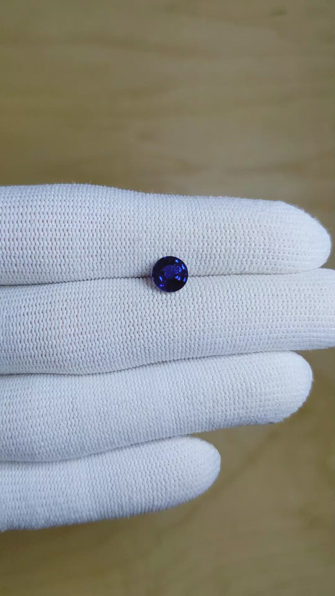 1.29 Ct. Blue Sapphire from Thailand Size Video