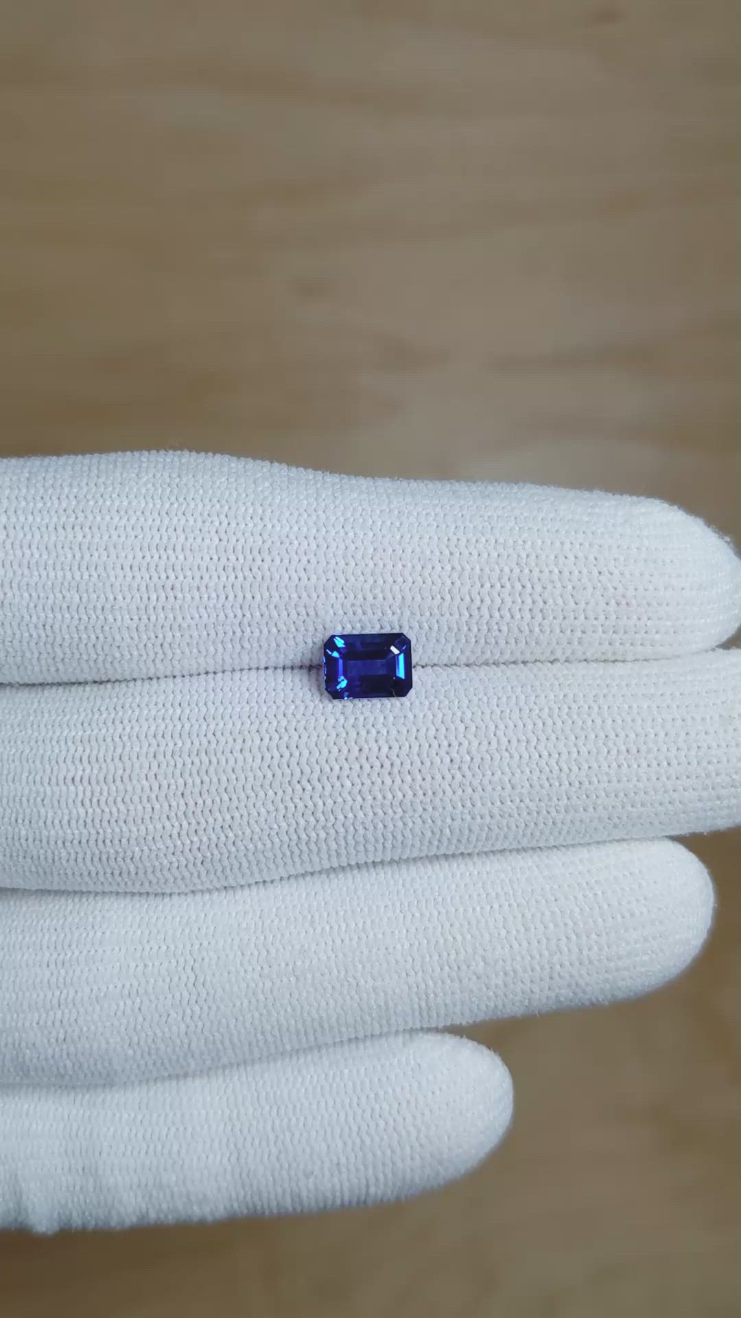 1.30 Ct. Blue Sapphire from Thailand Size Video