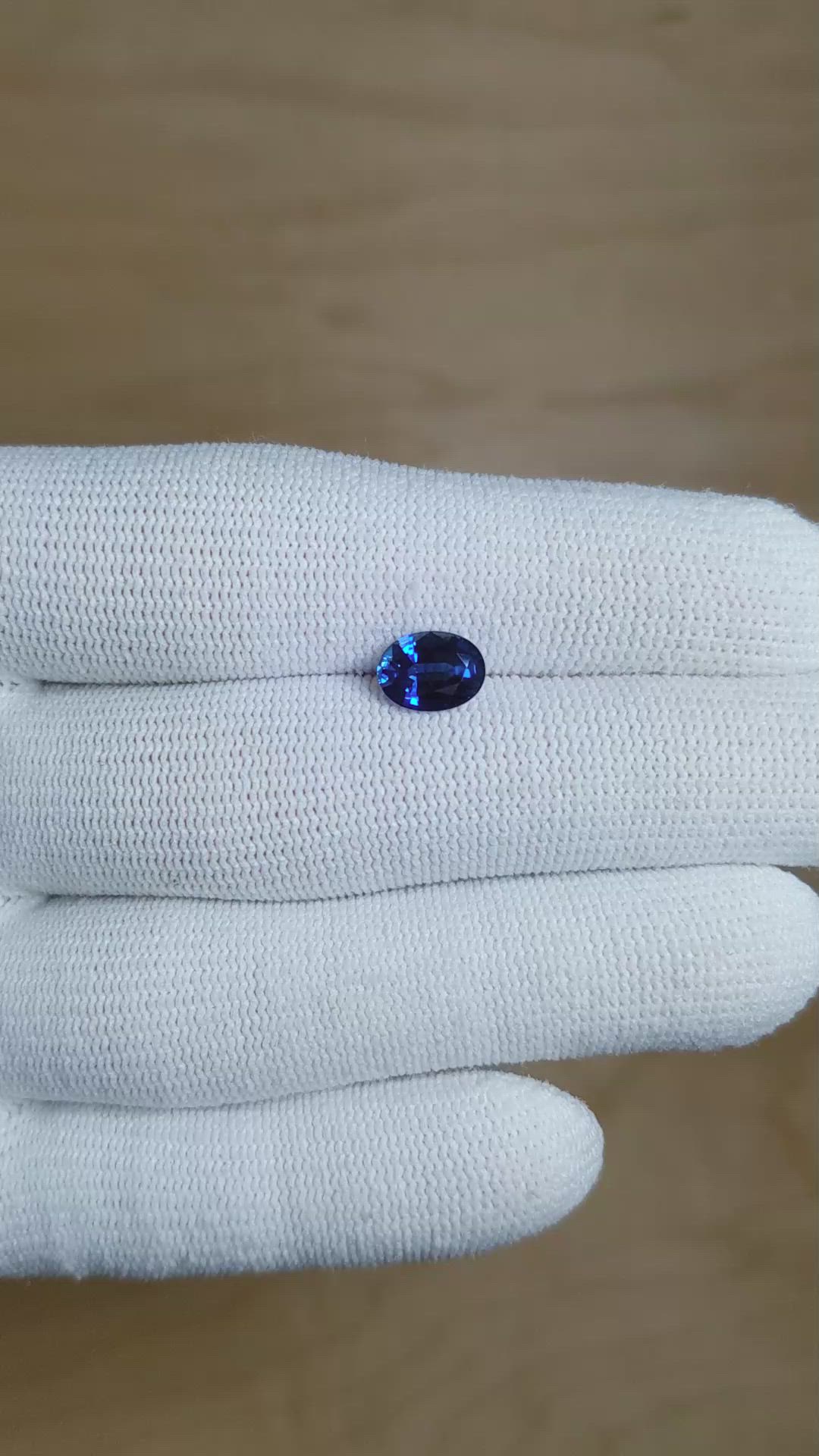 1.64 Ct. Blue Sapphire from Thailand Size Video