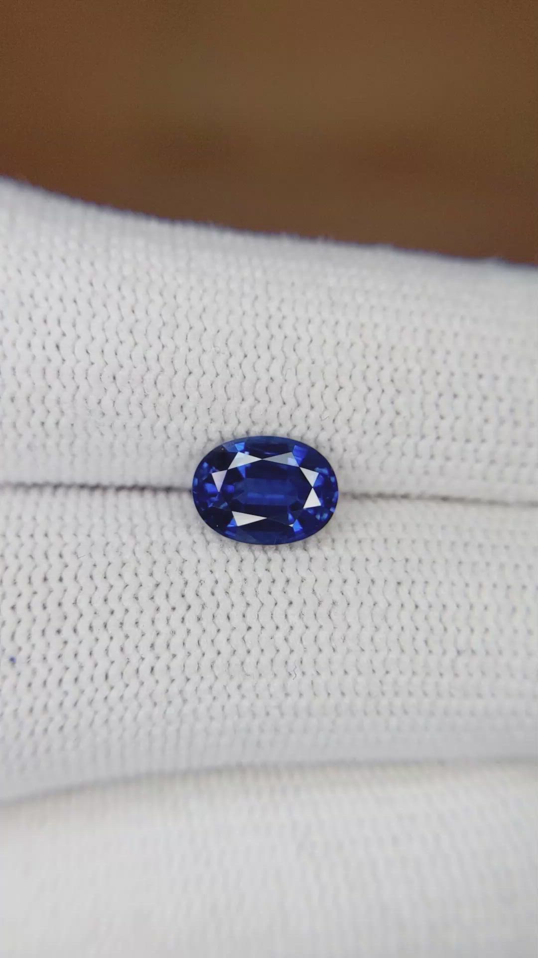 1.69 Ct. Blue Sapphire from Thailand Size Video