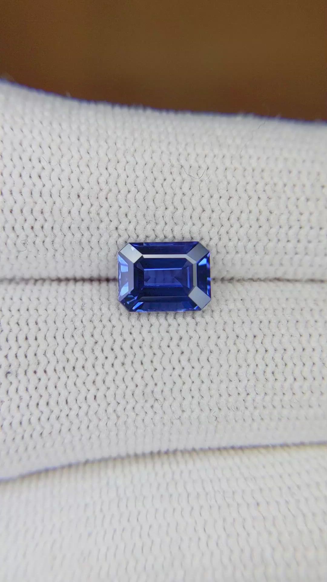 1.78 Ct. Blue Sapphire from Thailand Size Video