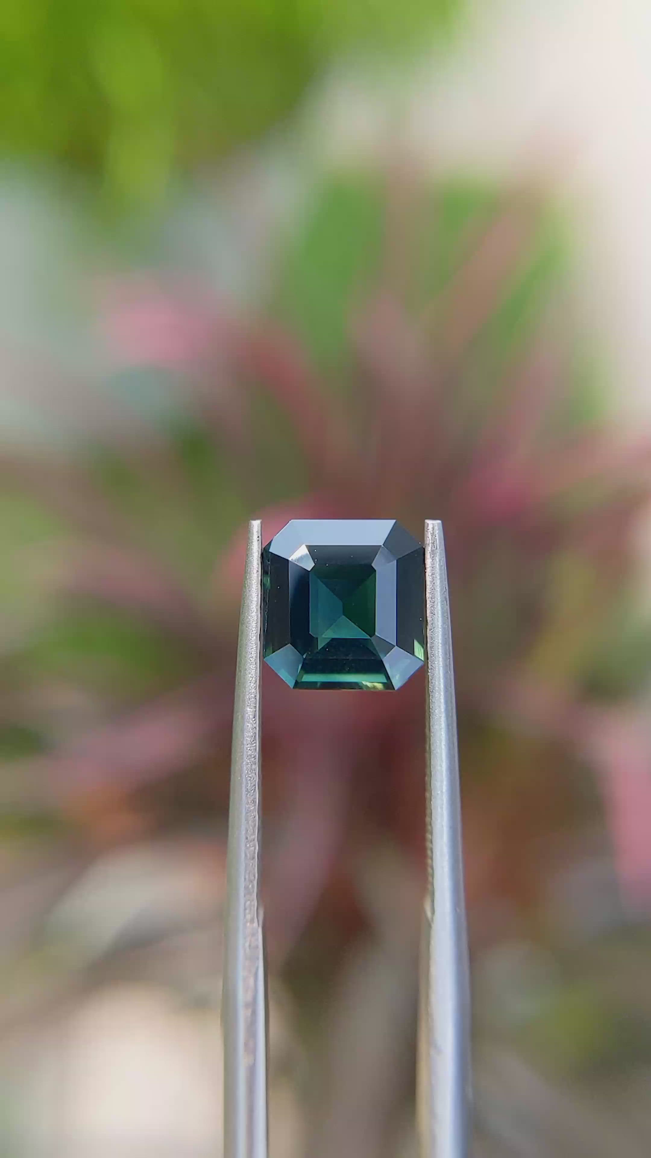 2.17 Ct. Bluish Green Sapphire from Madagascar Size Video